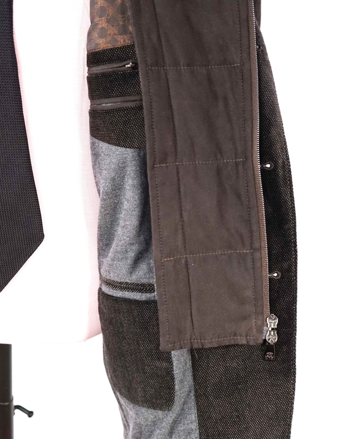 $2,035 CORNELIANI - Brown Velvet Suede Jacket Winter Blazer - 46R