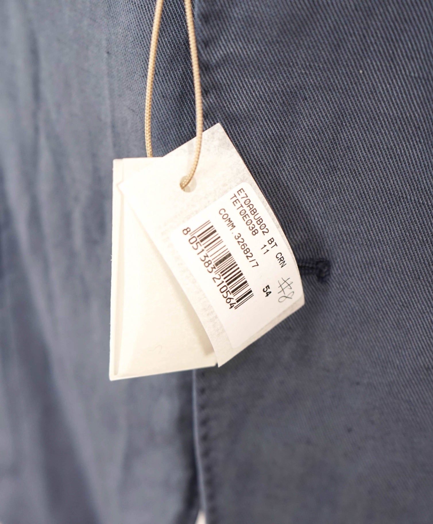 $2,295 ELEVENTY - Pastel Blue Washed Style Summer Linen Suit - 44
