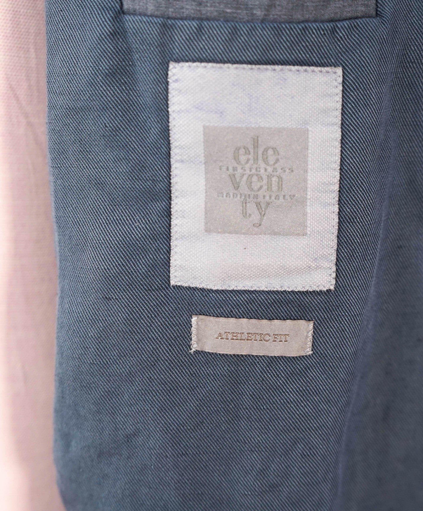 $2,295 ELEVENTY - Pastel Blue Washed Style Summer Linen Suit - 44