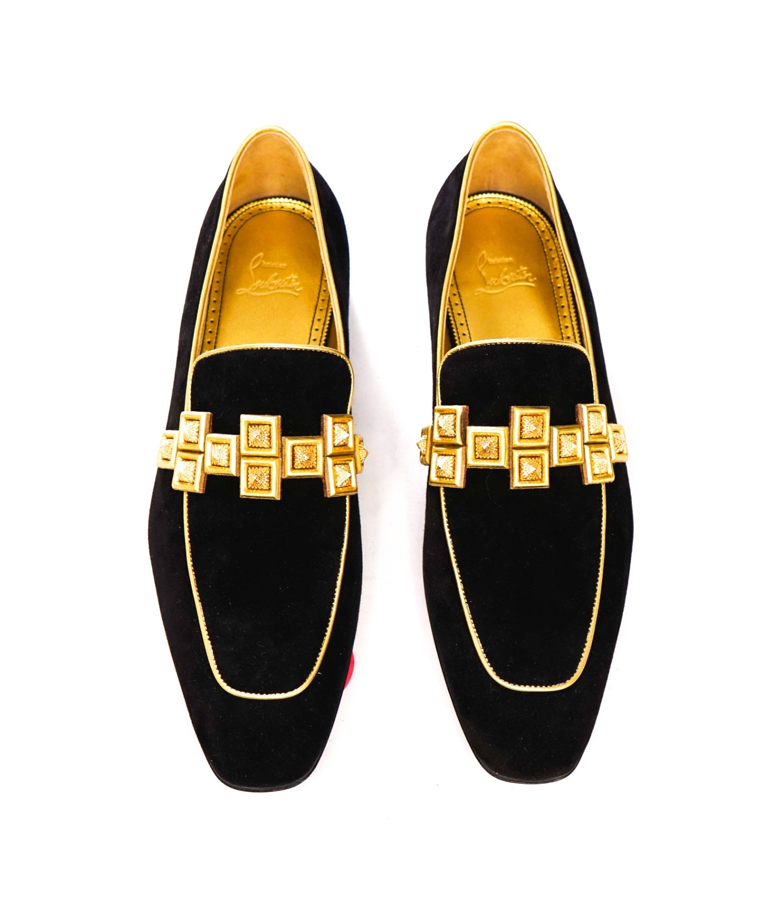$1,195 LOUBOUTIN - Black "Night on the Gange Diwali" Loafers - US 10.5 (43.5EU)