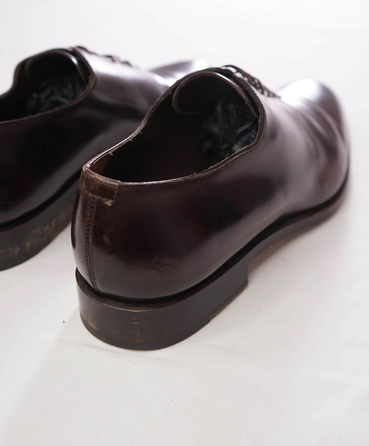 $1,395 FERRAGAMO - "TRAMEZZA" Dark Brown Leather Oxfords - 12 E