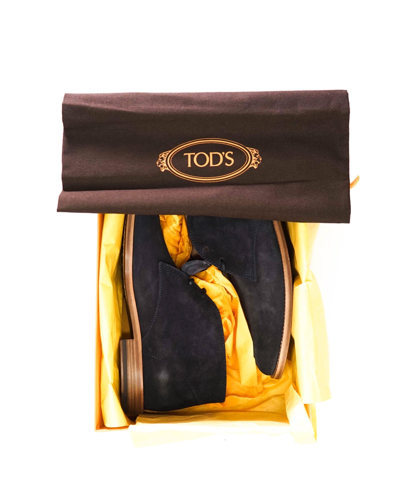 $825 TOD'S - Navy Blue Suede Chukka Boots - US 6.5 (5.5UK)