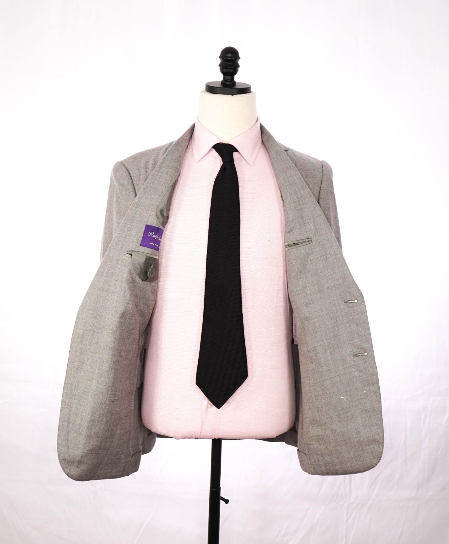 $4,495 RALPH LAUREN PURPLE LABEL - Gray Wool/Cashmere Suit - 38R
