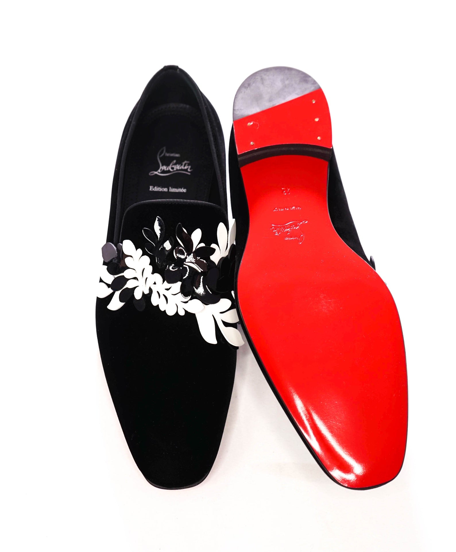 $1,050 LOUBOUTIN - Velvet "DANDELION PETUNIA" Lmtd Edition Loafers - US 9 (42EU)