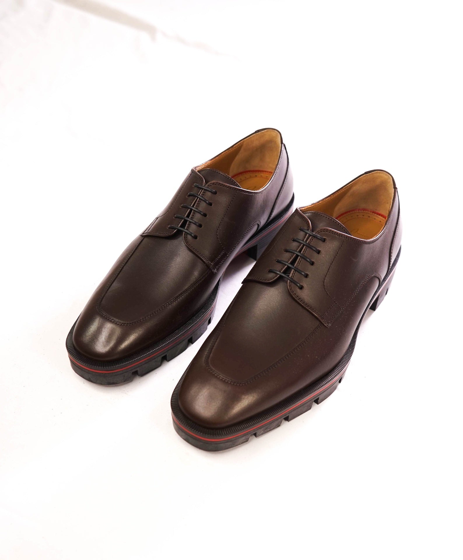 $1,190 LOUBOUTIN - Brown Lug Sole *DAVISOL* Derby - US 10 (43EU)