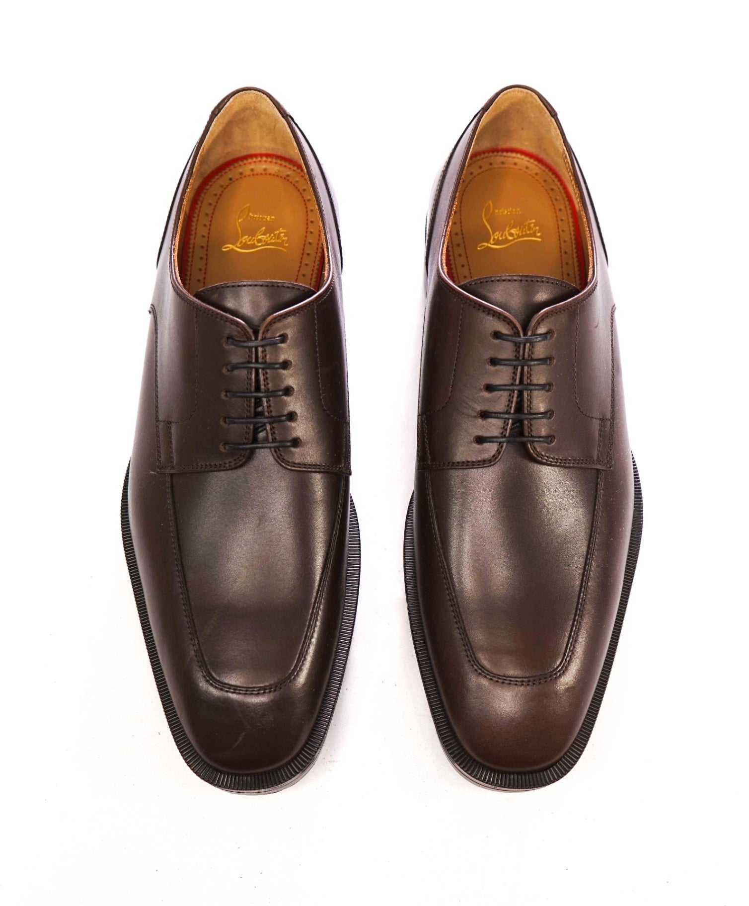 $1,190 LOUBOUTIN - Brown Lug Sole *DAVISOL* Derby - US 10 (43EU)