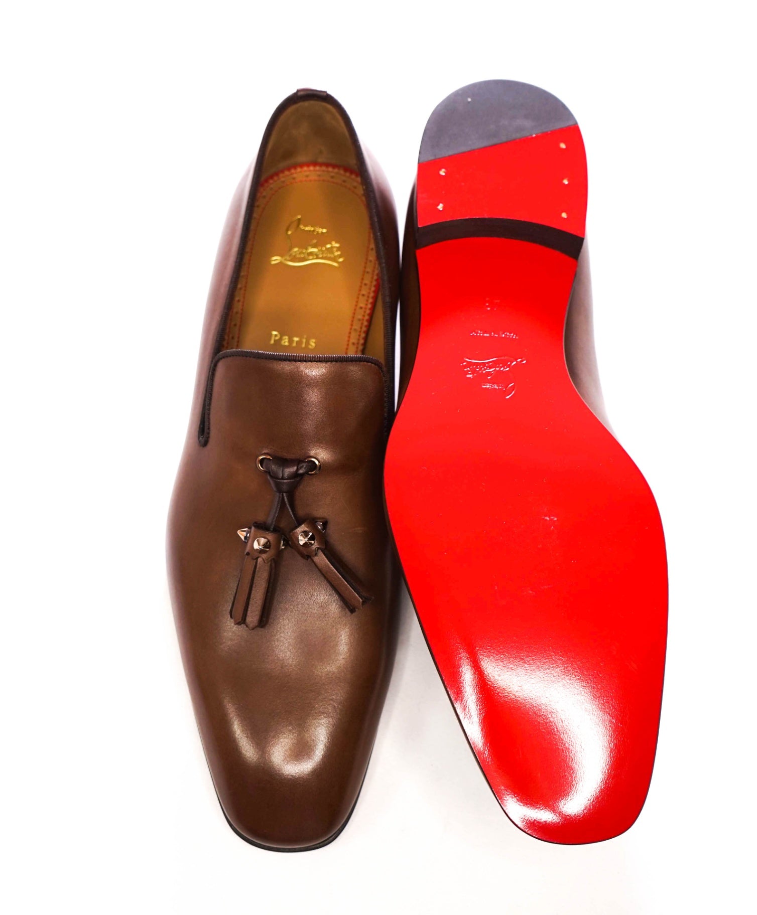 $1,050 LOUBOUTIN - Brown "DANDELION" Tassel Loafers - US 10 (43EU)