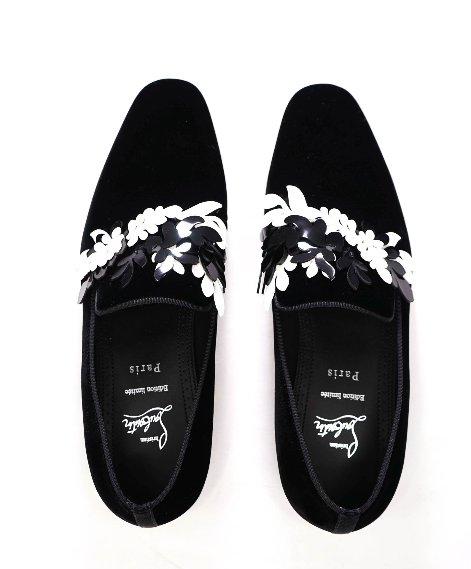 $1,050 LOUBOUTIN - Velvet "DANDELION PETUNIA" Lmtd Edition Loafers - US 9 (42EU)