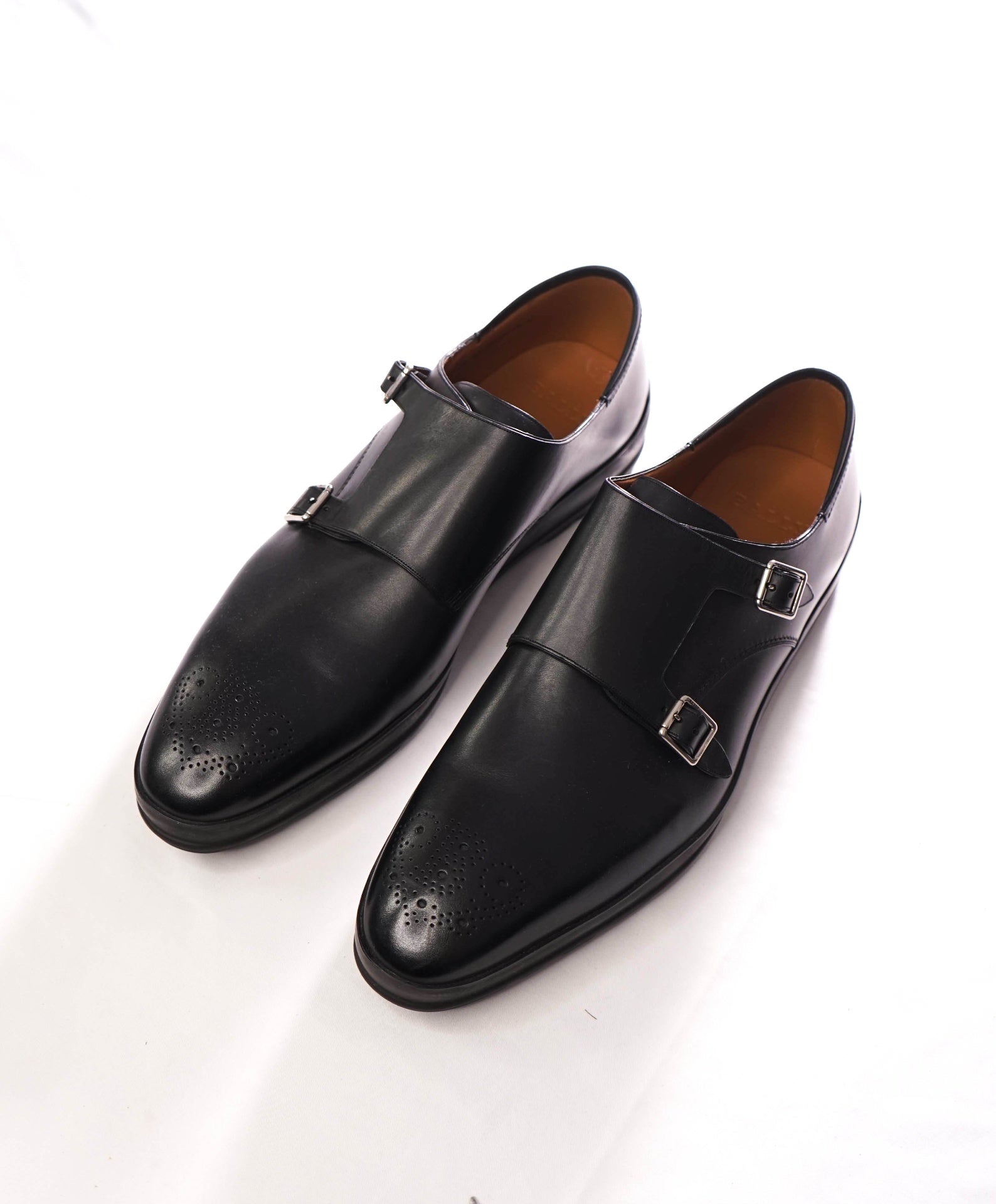 $1,295 BALLY - Black Leather Monk Straps - US 13 3E (12UK)