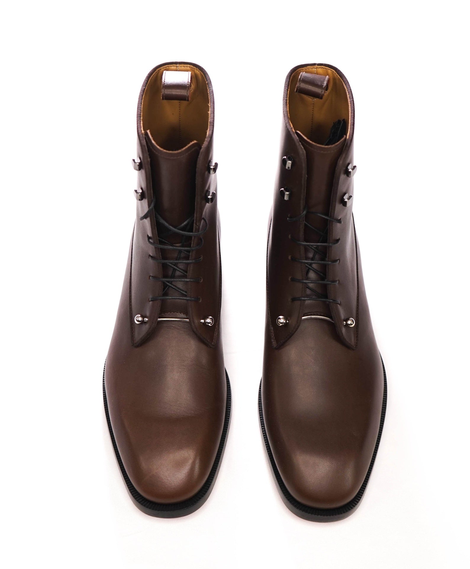 $1,445 CHRISTIAN LOUBOUTIN - Brown "CHAMBELI" Ankle Boots - US 8 (41EU)
