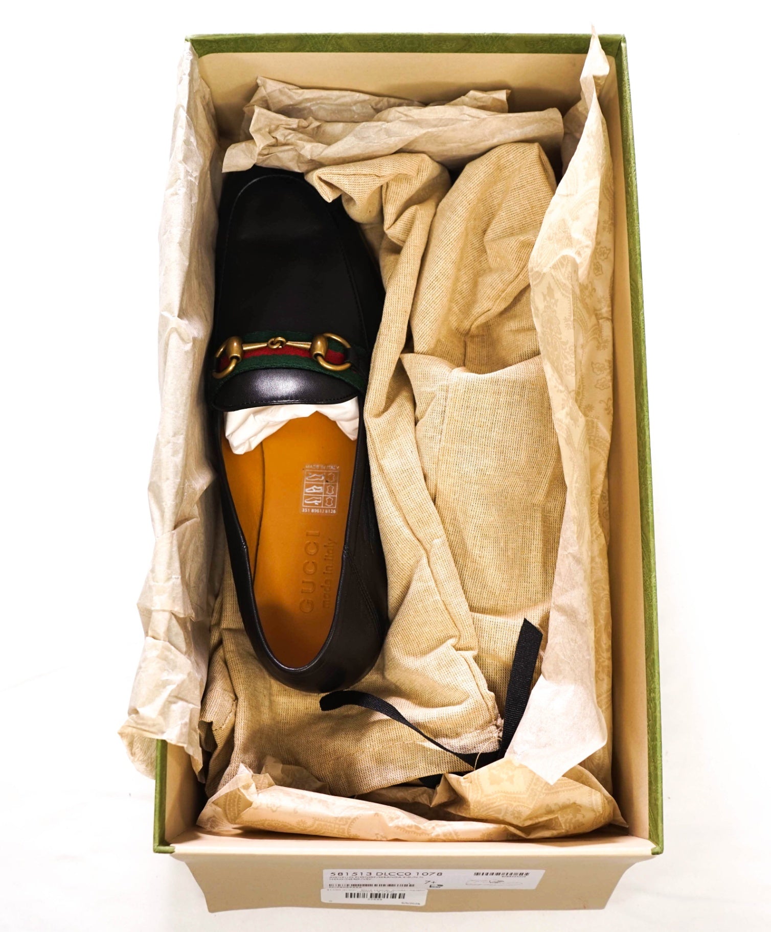 $1,090 GUCCI - Black Leather Jordaan Agnello Loafers - 8 (7.5G)