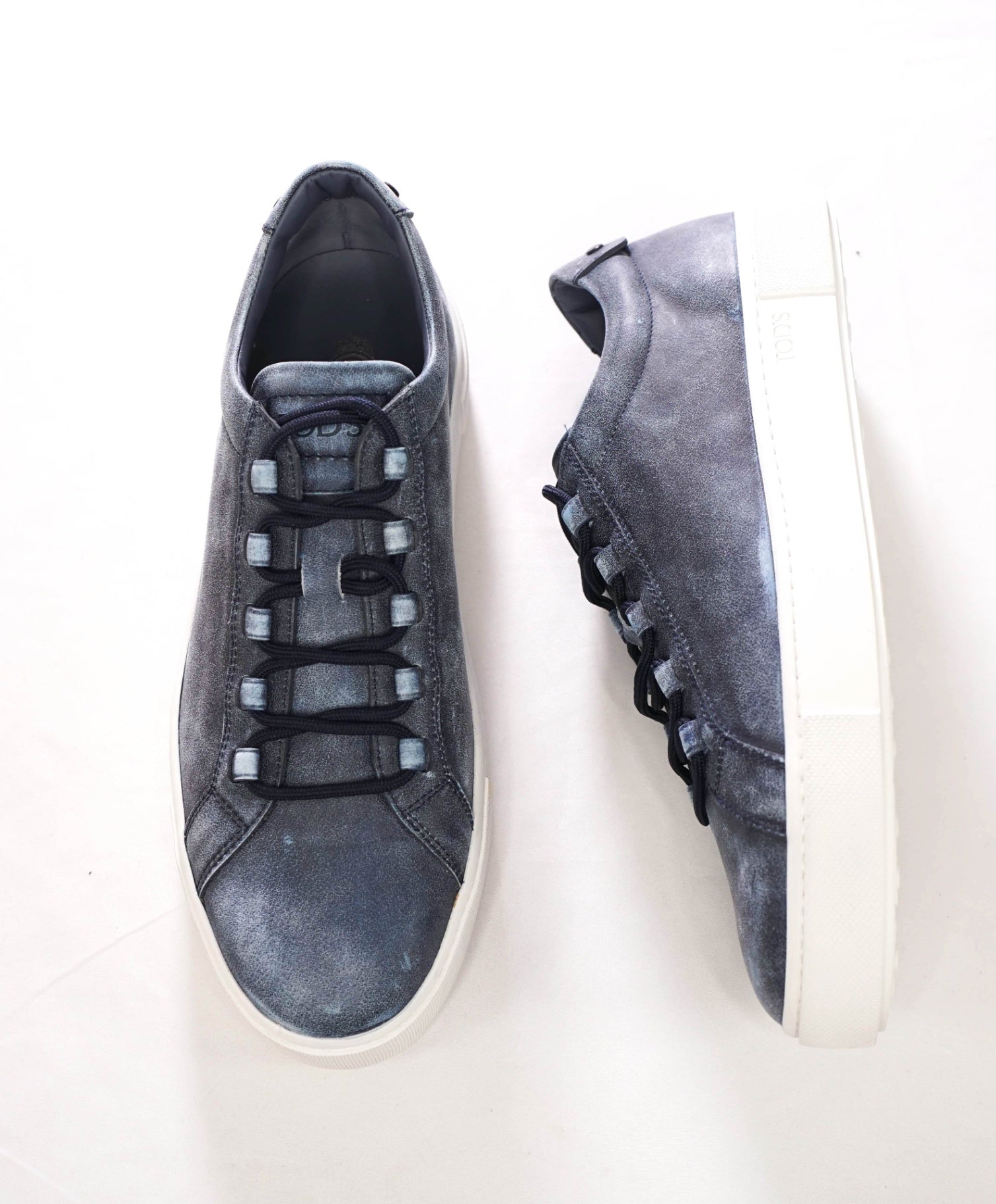 $750 TOD'S - Blue Suede Sneakers - US 8.5 (UK7.5)