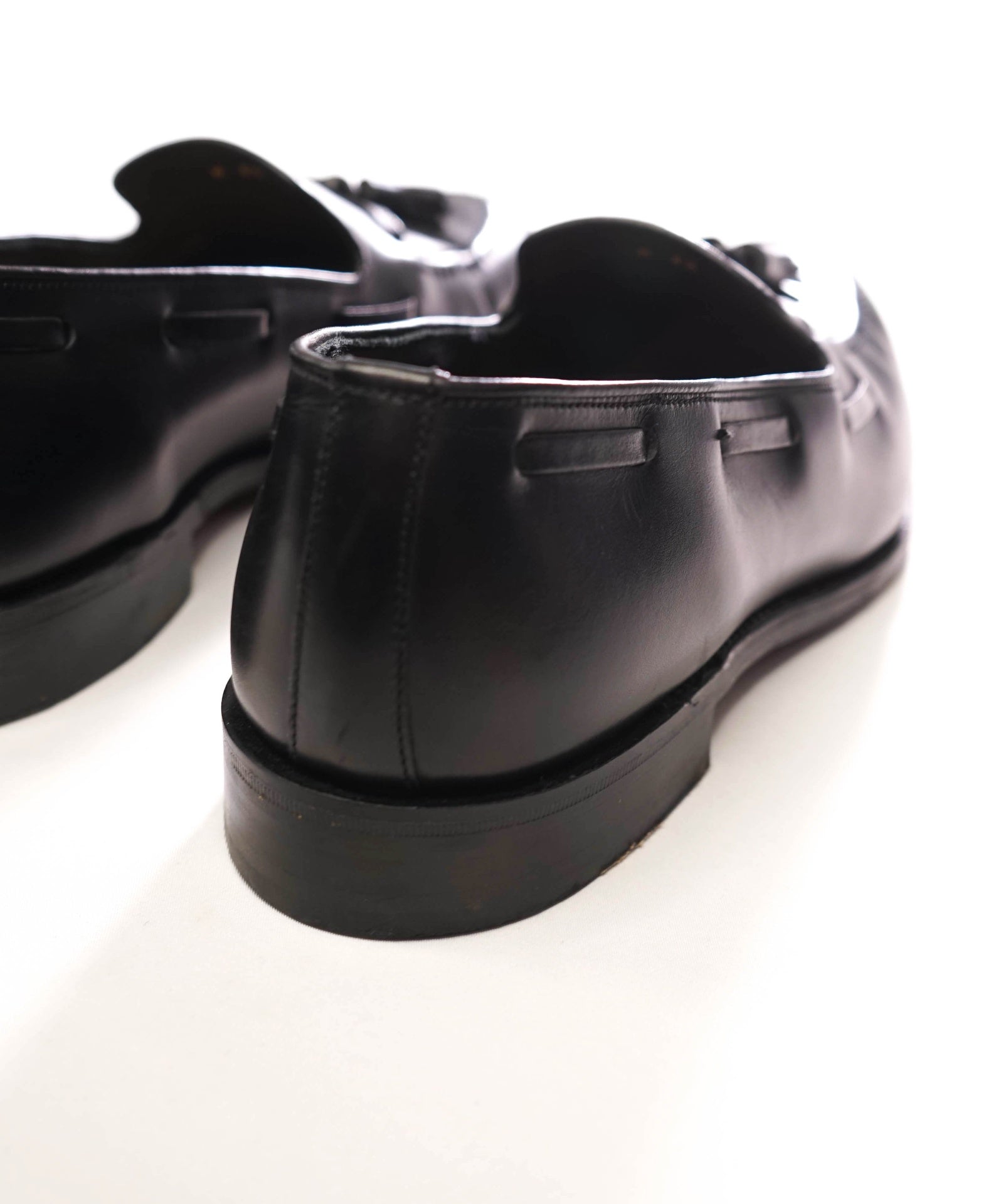 $550 LOAKE 1880 - Black Goodyear "RUSSELL" Tassel Loafers - US 9.5 (UK8.5)
