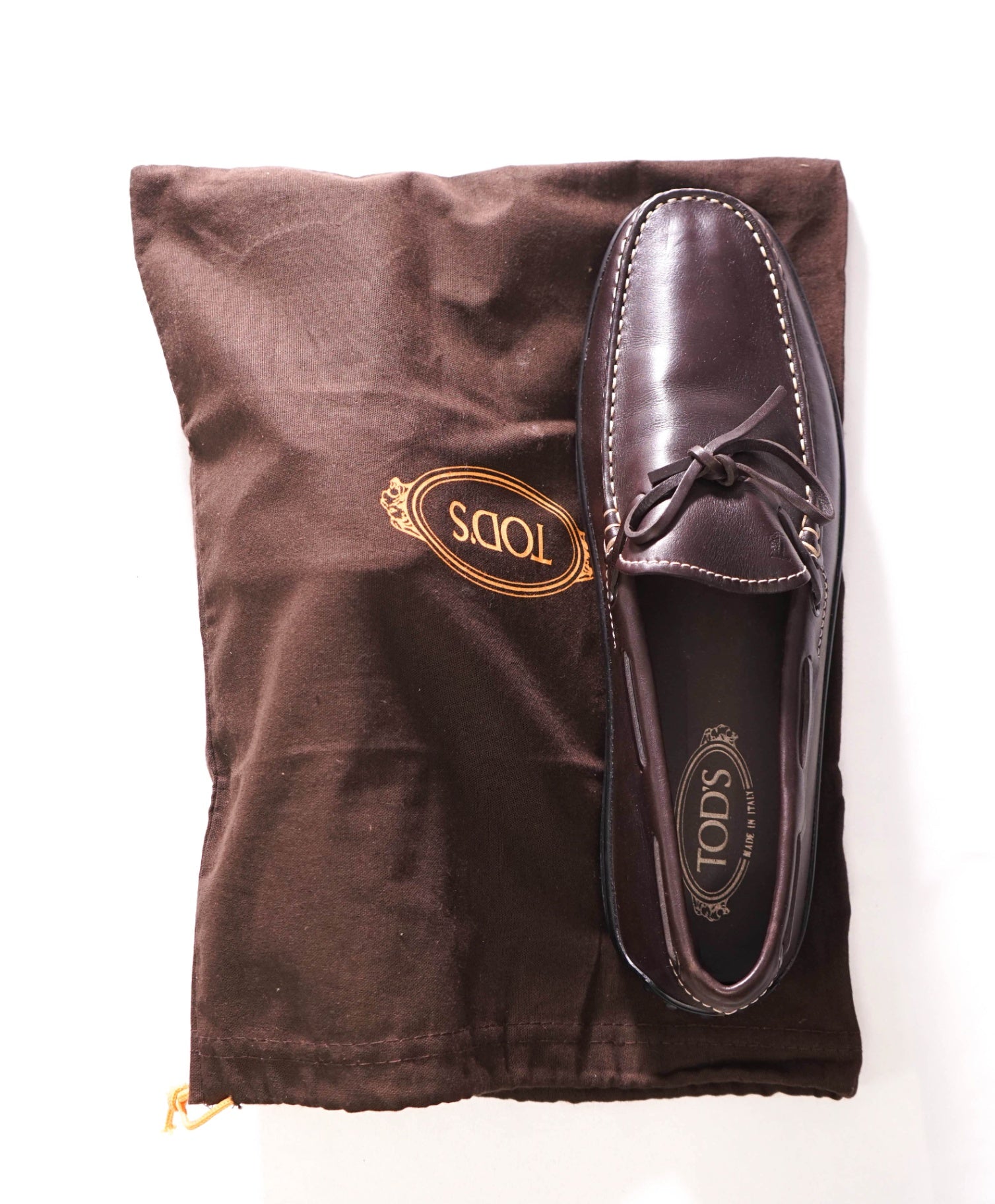 $995 TOD'S - Dark Brown Leather Boat Shoes - US 12.5 (11.5UK)