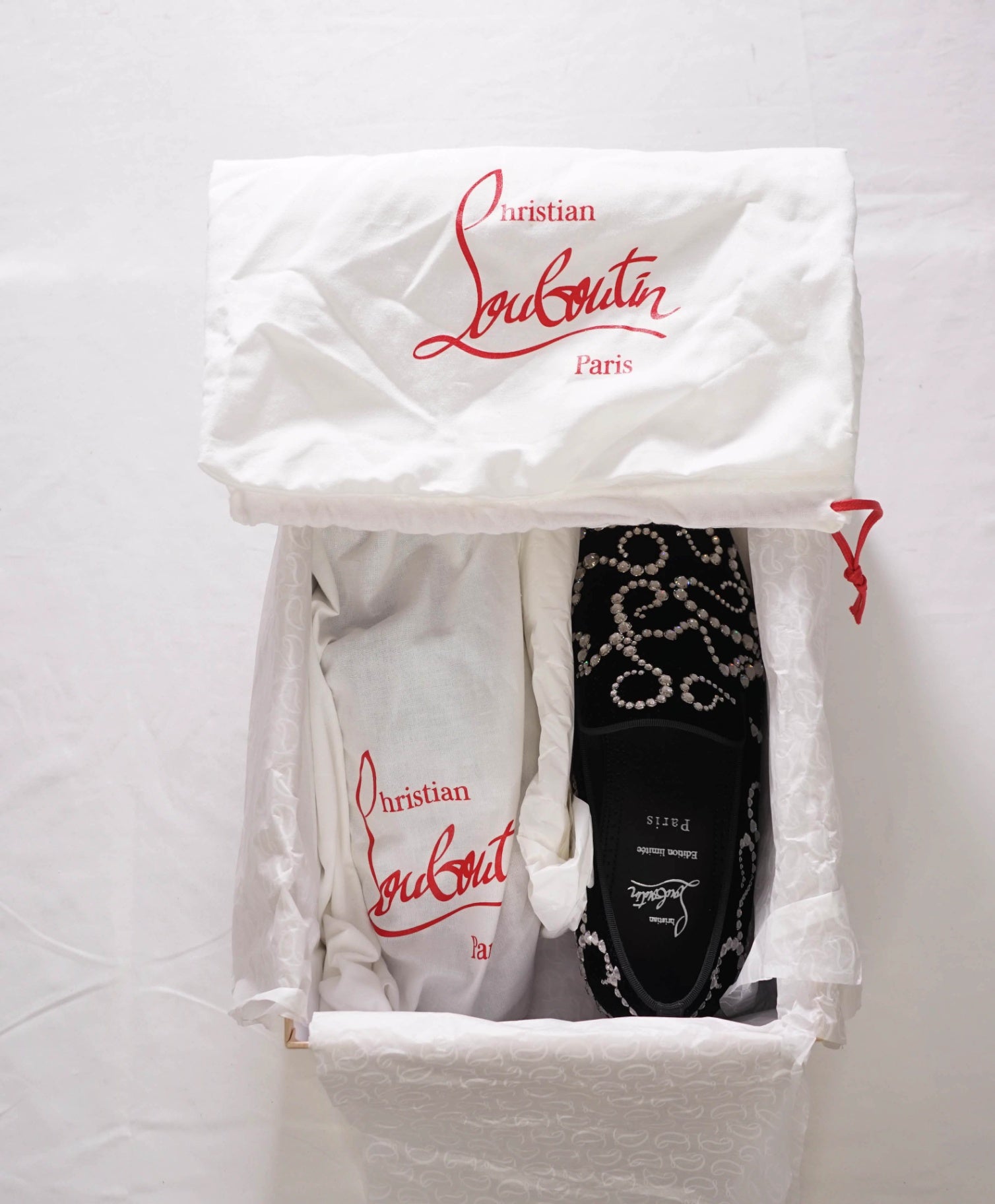$2,095 LOUBOUTIN - Black STRASS OCTODANDELION Lmtd Edition Loafers - US 9 (EU42)