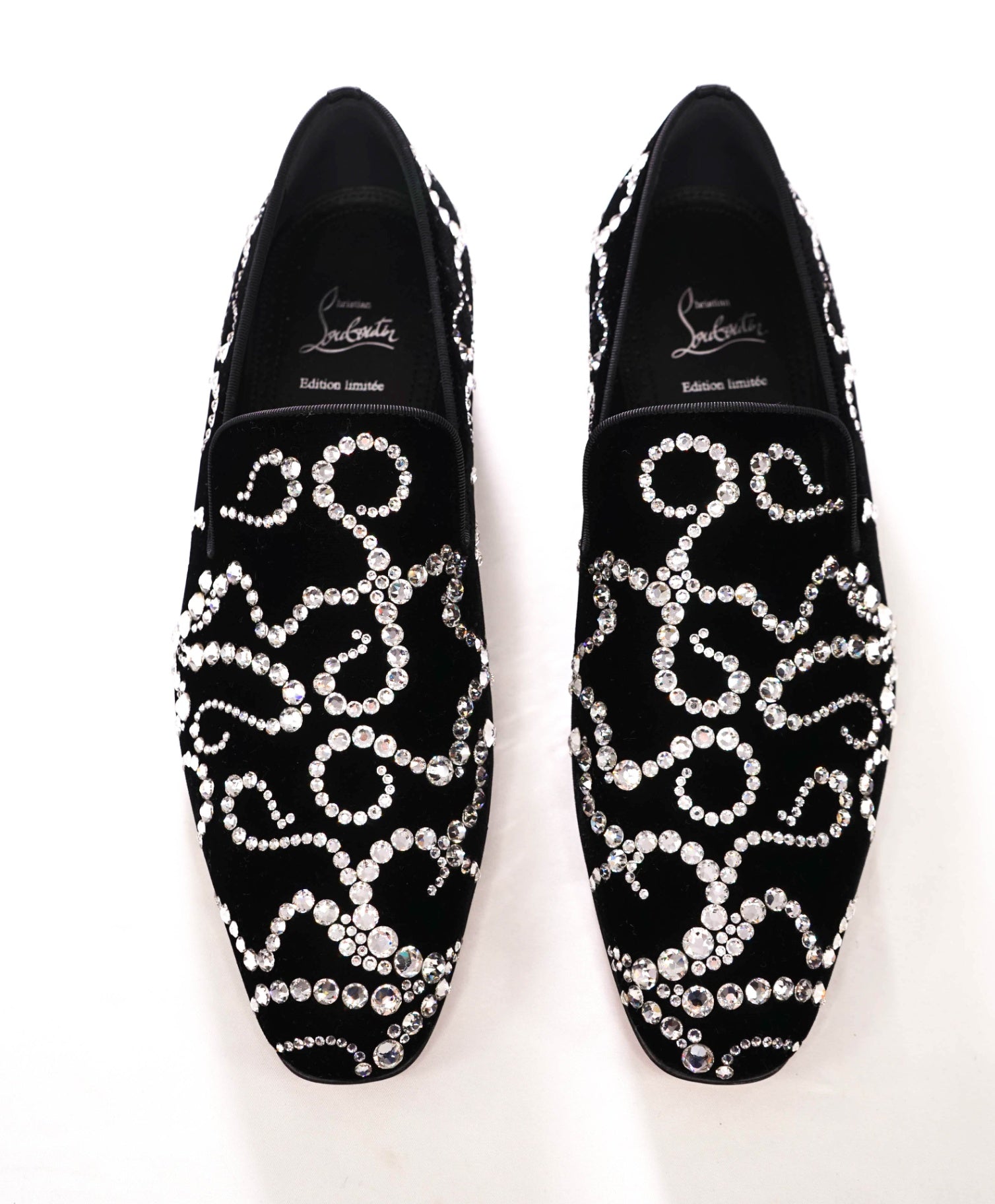 $2,095 LOUBOUTIN - Black STRASS OCTODANDELION Lmtd Edition Loafers - US 9 (EU42)
