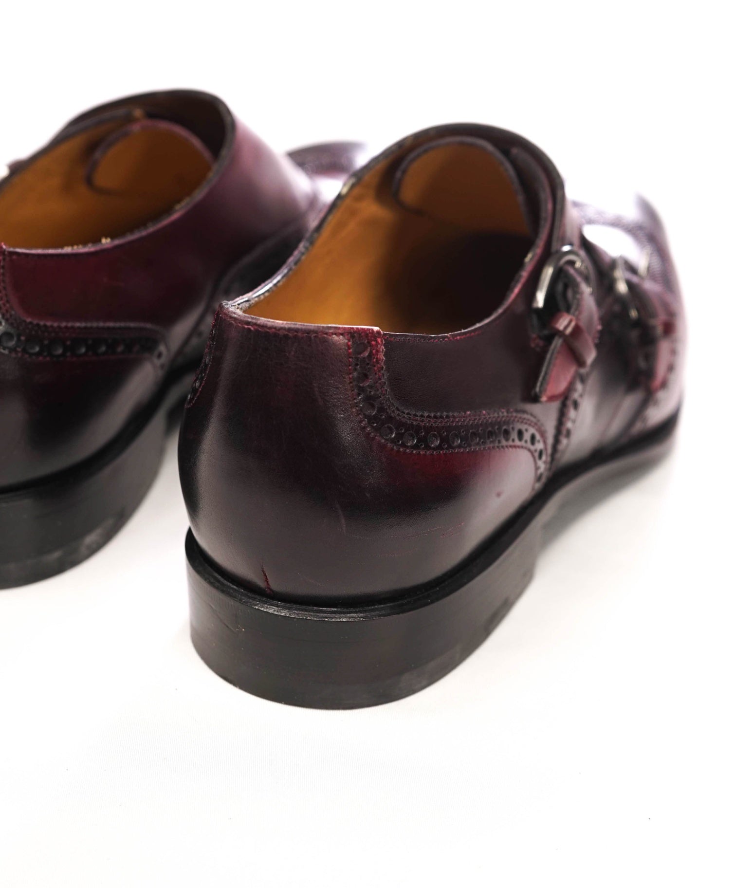$2,250 FERRAGAMO - SPECIAL EDITION Plum TREVISO Monk - 8.5 EE