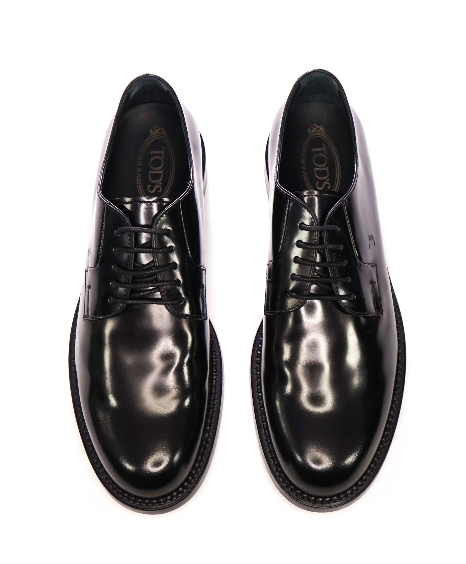 $925 TOD'S - Black Leather Derby - US 11.5 (10.5UK)