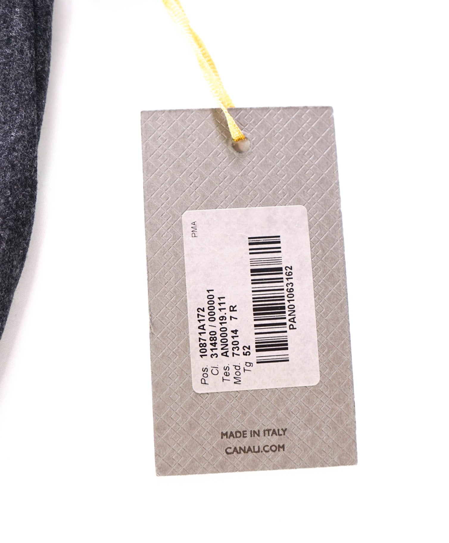 $625 CANALI - Gray Flannel Wool Pants - 36W