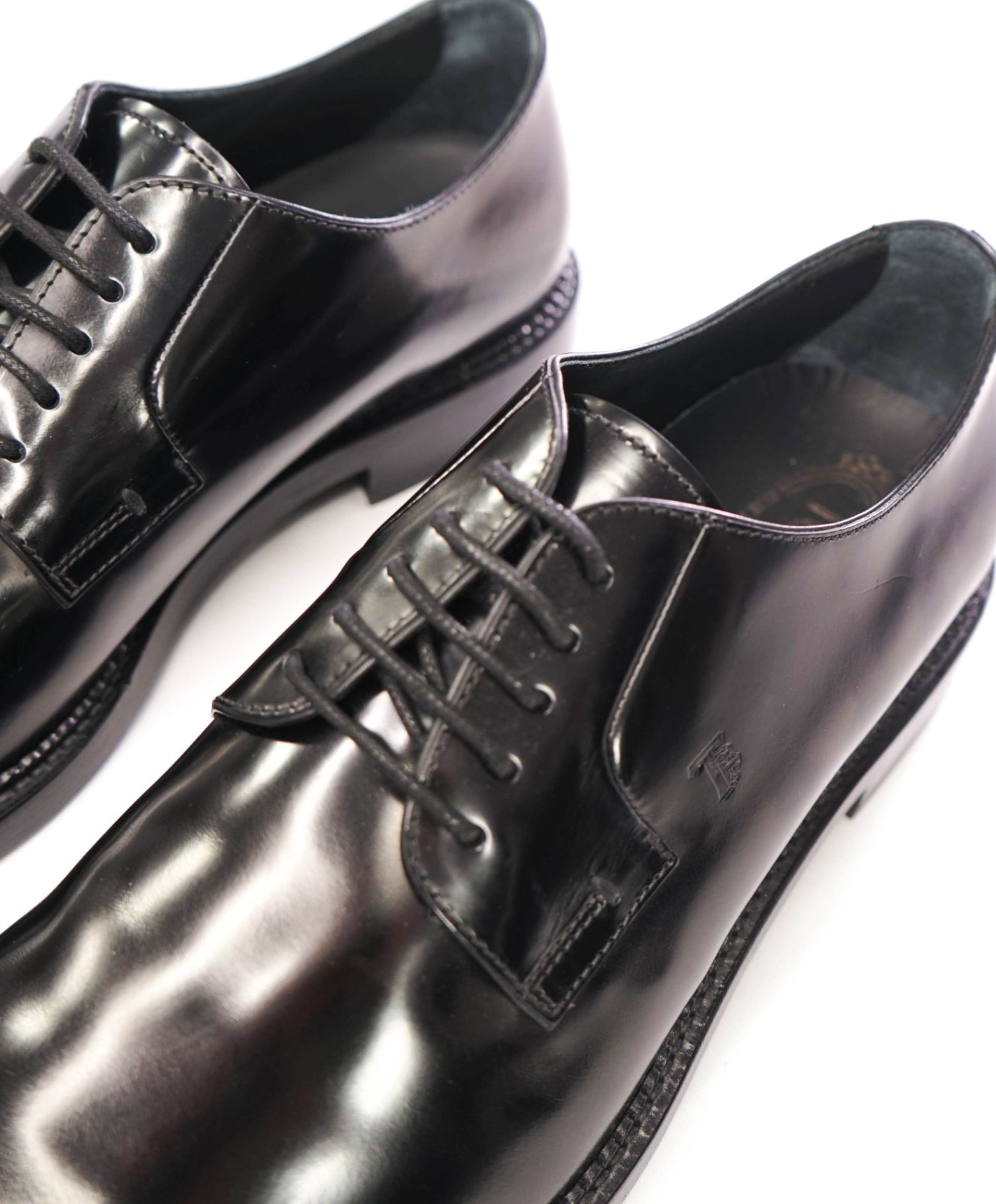 $925 TOD'S - Black Leather Derby - US 11.5 (10.5UK)