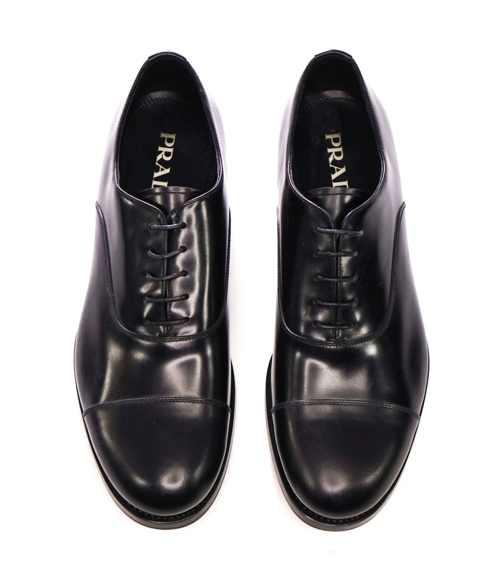 $1,270 PRADA - Black Leather Oxfords - US 10 (9UK)