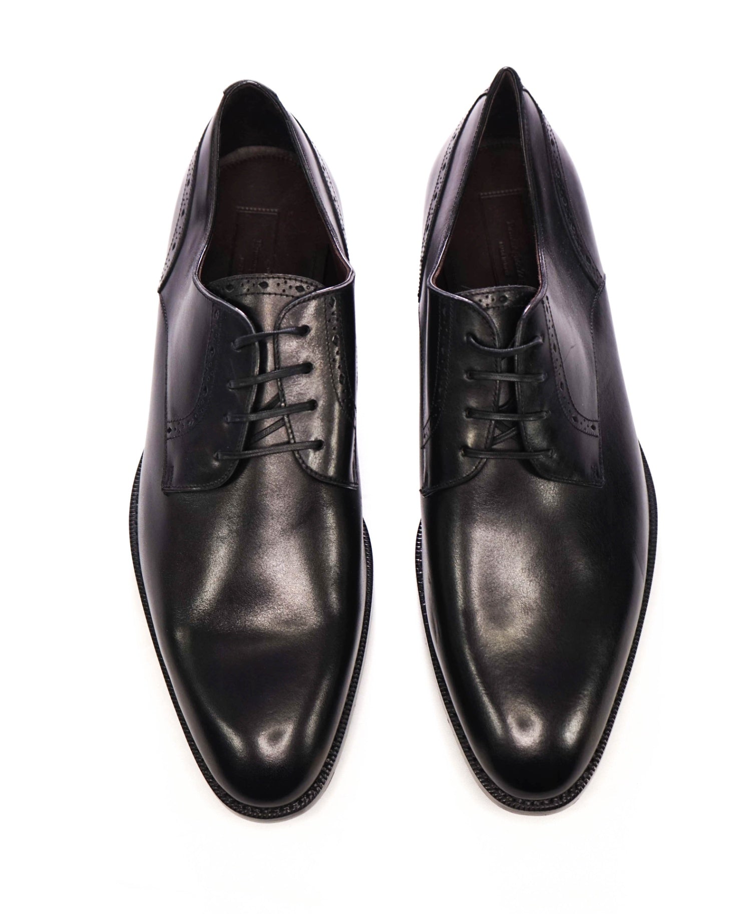 $1,150 ZEGNA - Black Leather Derby - US 12 (11UK)
