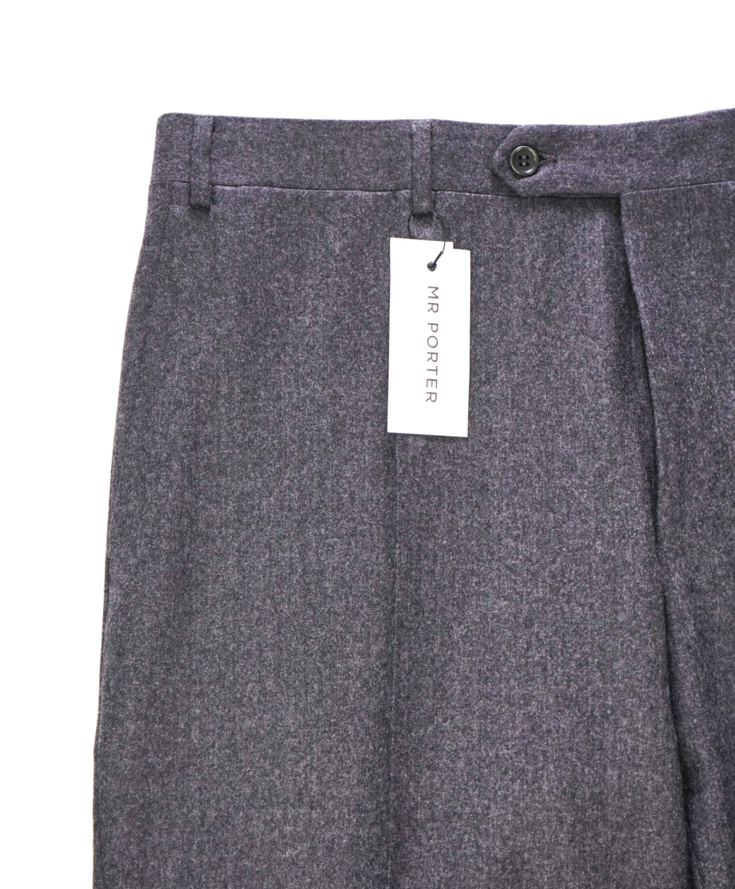 $625 CANALI - Gray Flannel Wool Pants - 36W