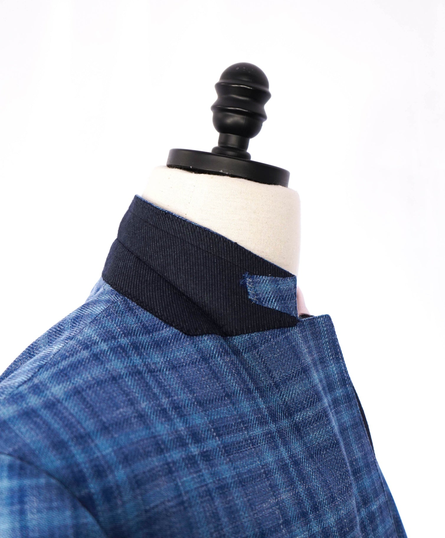 $3,750 ZEGNA - Blue Plaid Wool/Silk/Linen Blazer - 46R