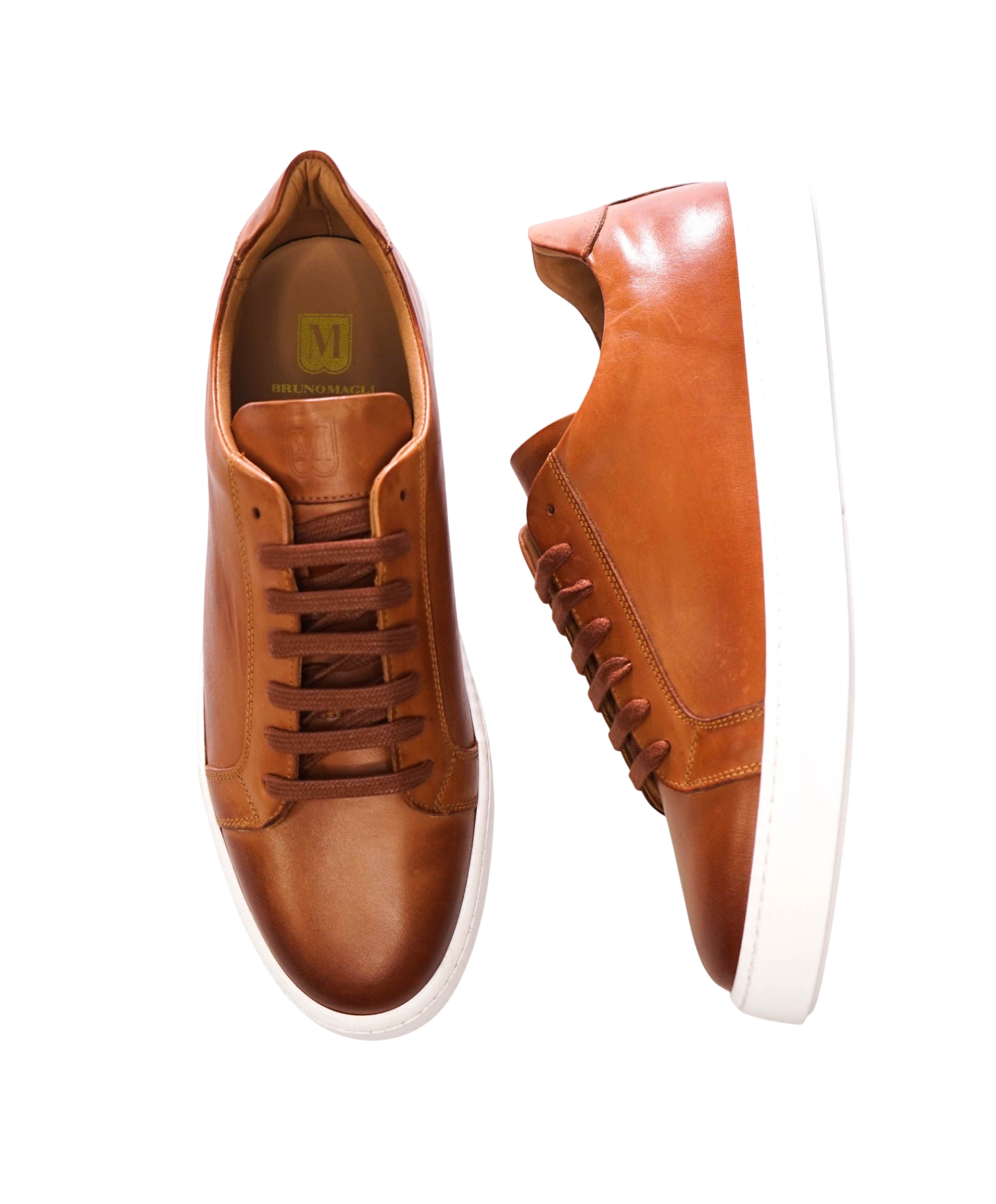 $299 BRUNOMAGLI - Brown Leather Sneakers - 10