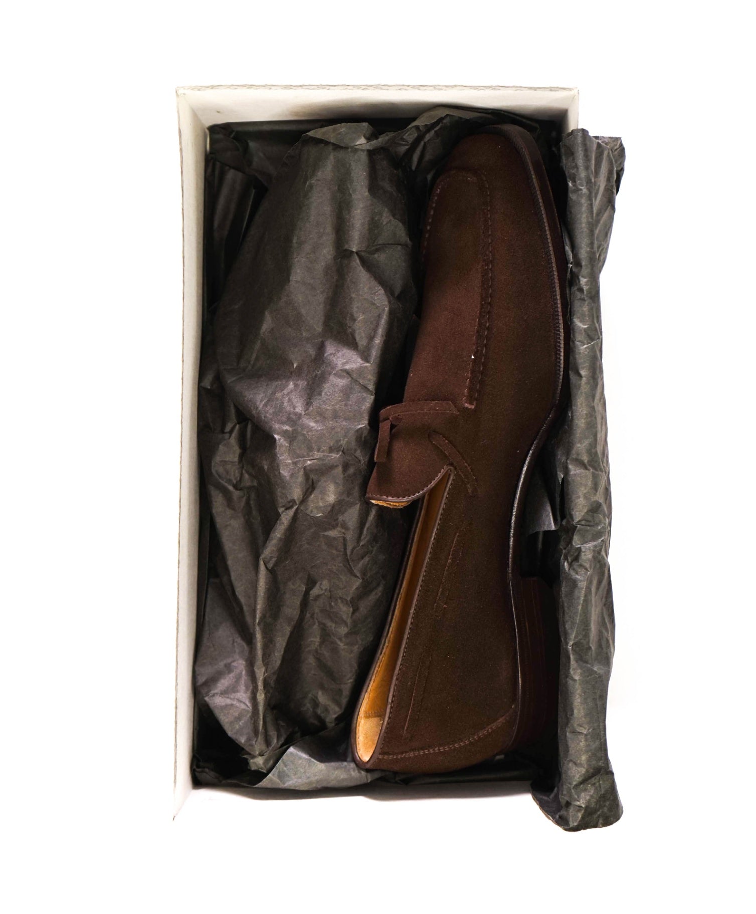 $750 GRAVATI - Brown Suede Loafers - 8.5 M
