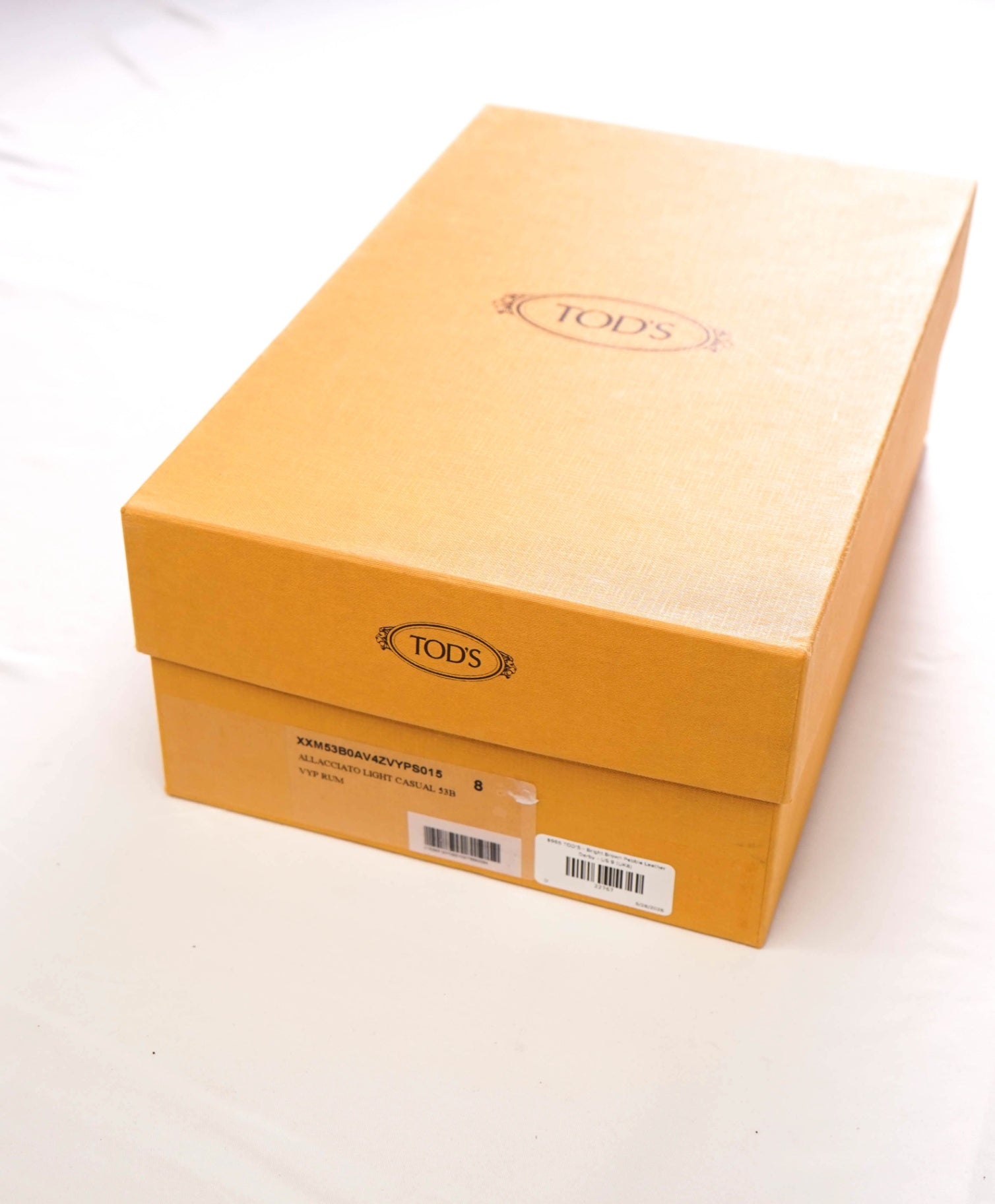 $985 TOD'S - Cognac Brown Pebble Leather Derby - US 9 (UK8)