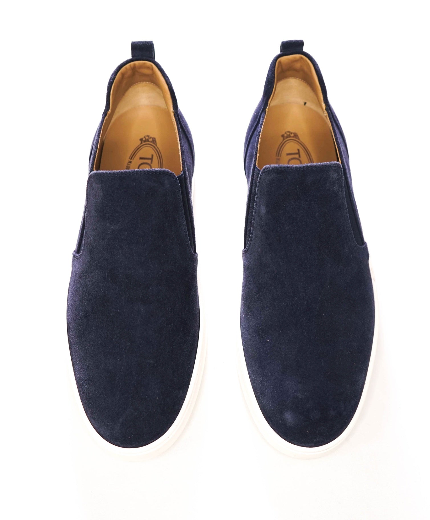 $825 TOD'S - Navy Blue Suede Loafers - US 8 (7UK)