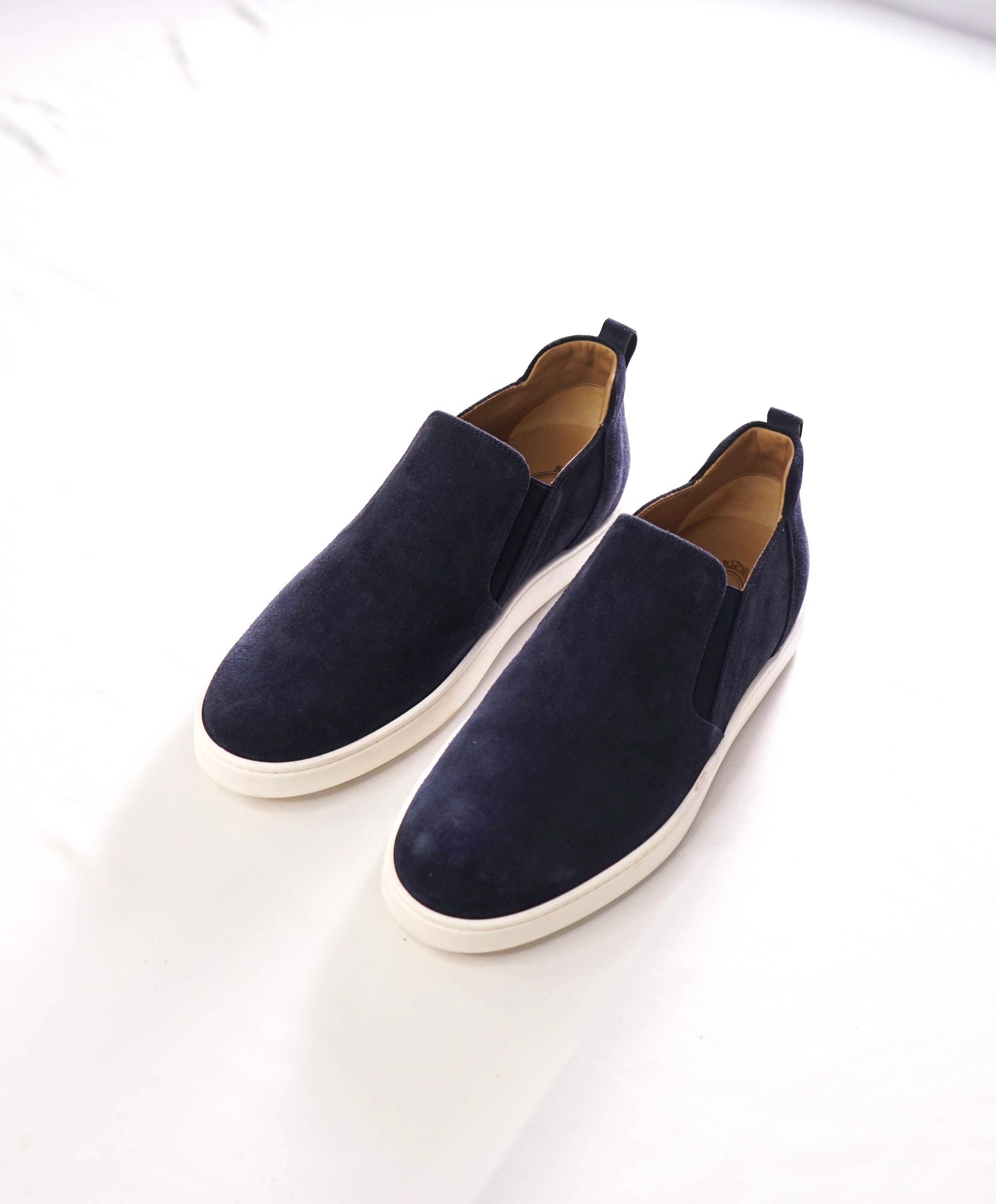 $825 TOD'S - Navy Blue Suede Loafers - US 8 (7UK)