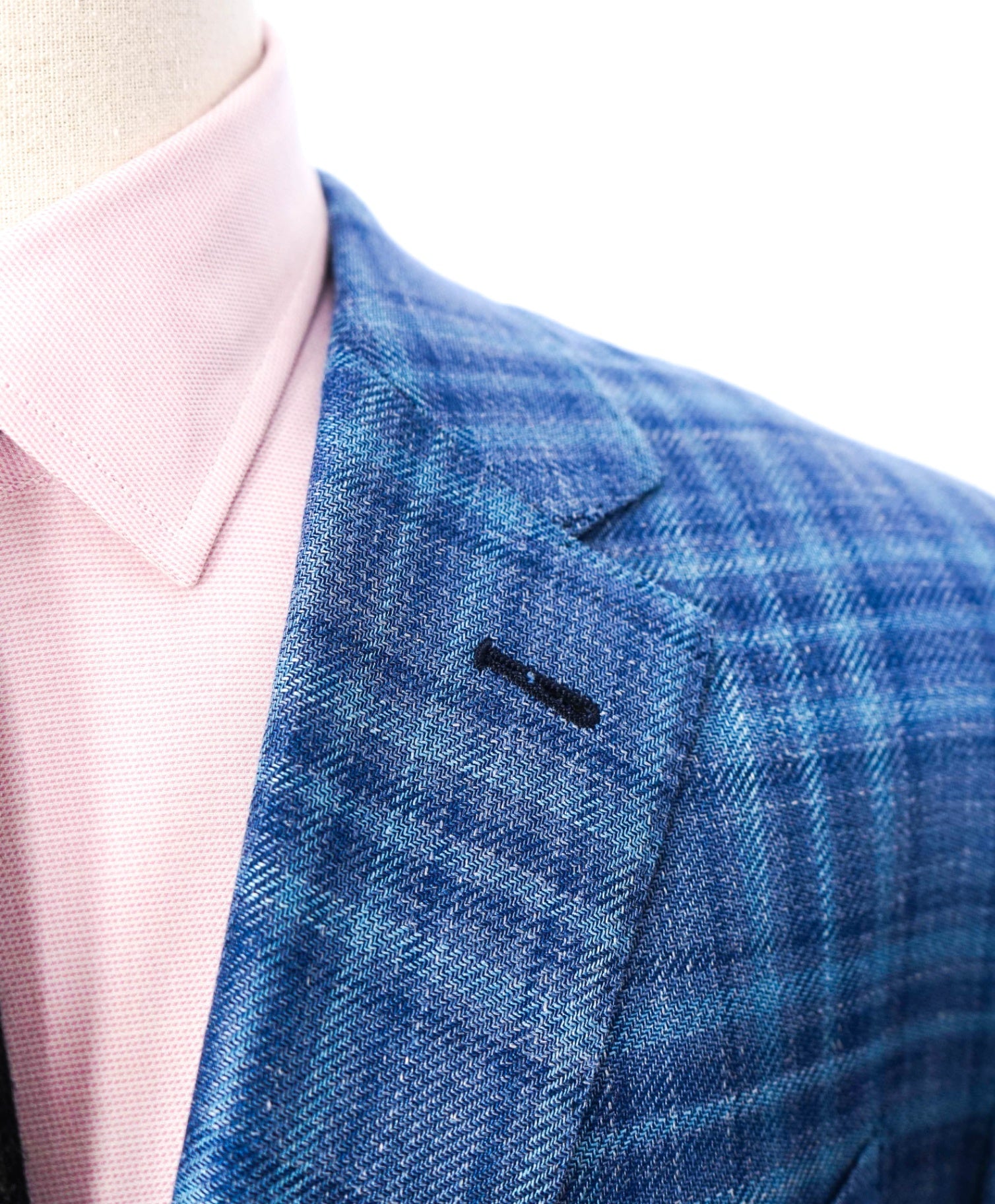 $3,750 ZEGNA - Blue Plaid Wool/Silk/Linen Blazer - 46R