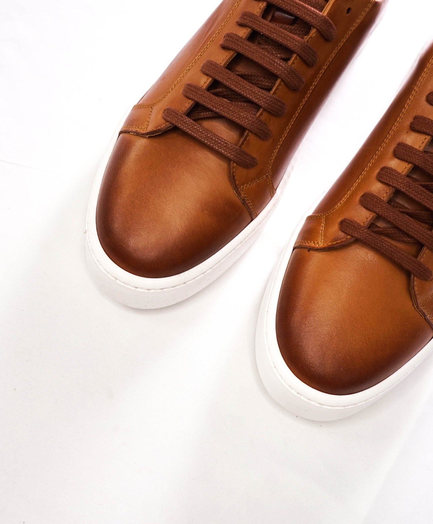 $299 BRUNOMAGLI - Brown Leather Sneakers - 10
