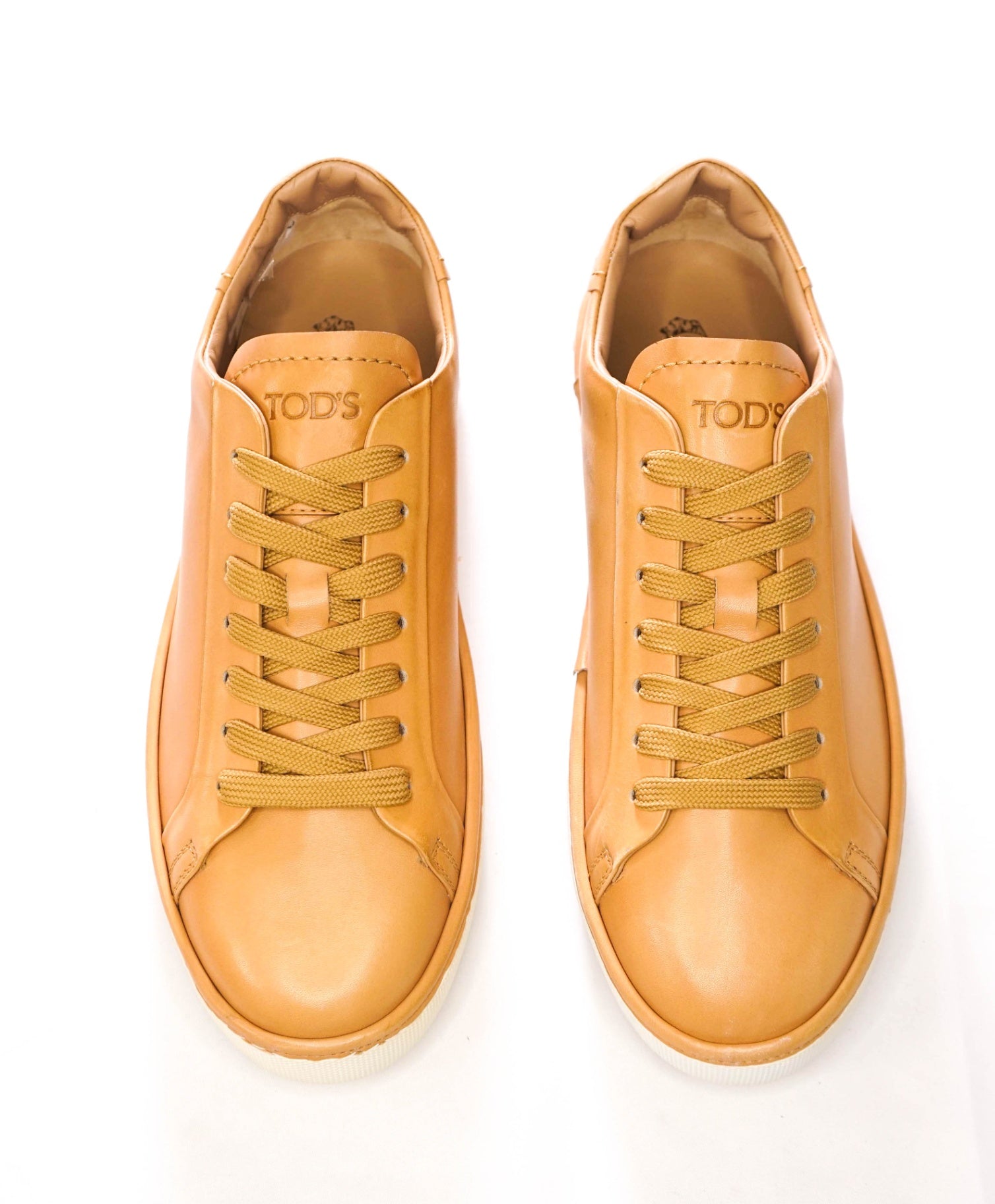 $750 TOD'S - Tan Leather Sneakers - US 8 (7UK)