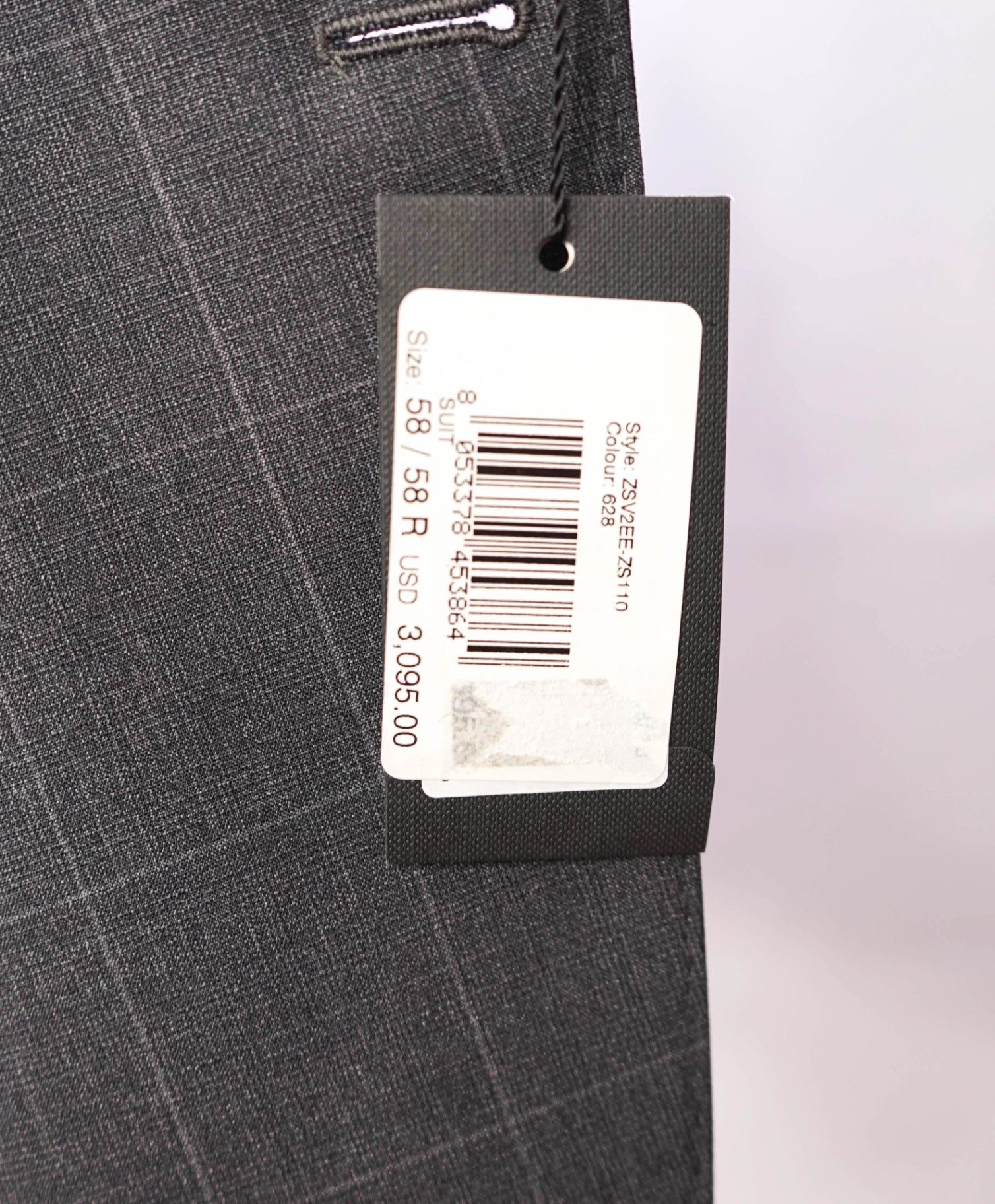 $3,095 GIORGIO ARMANI - Gray Plaid Super 160's Wool Suit - 48R