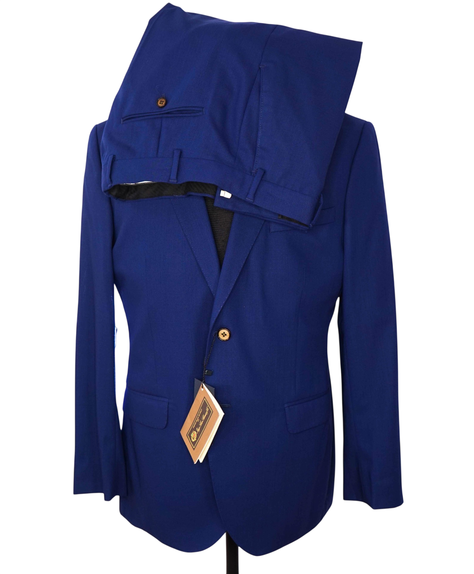 $2,195 LORO PIANA For NEIMAN- Coablt Blue Wool Suit - 42R