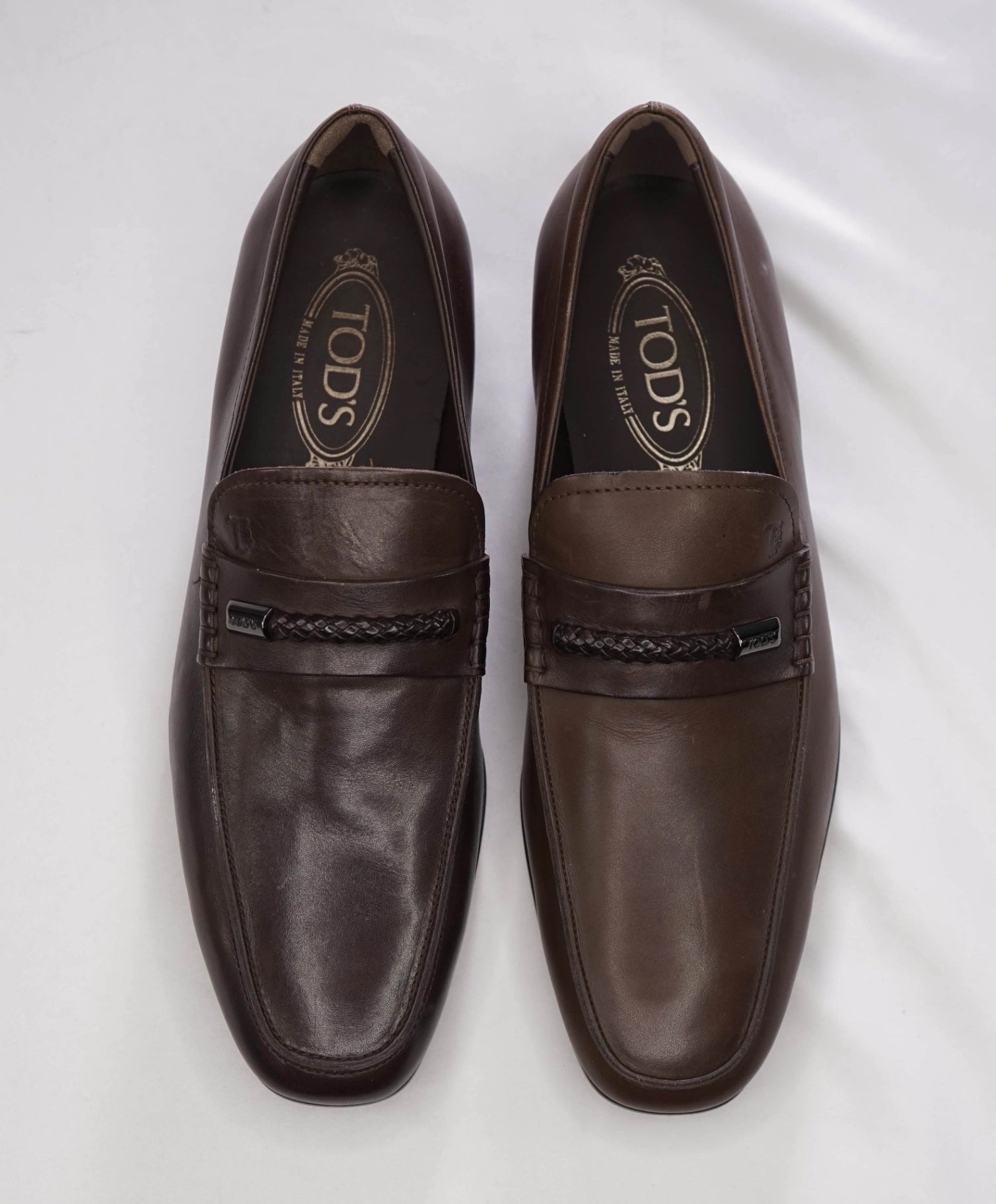 $750 TOD'S - *DISPLAY* Brown Leather Loafers - US 8 (7UK)