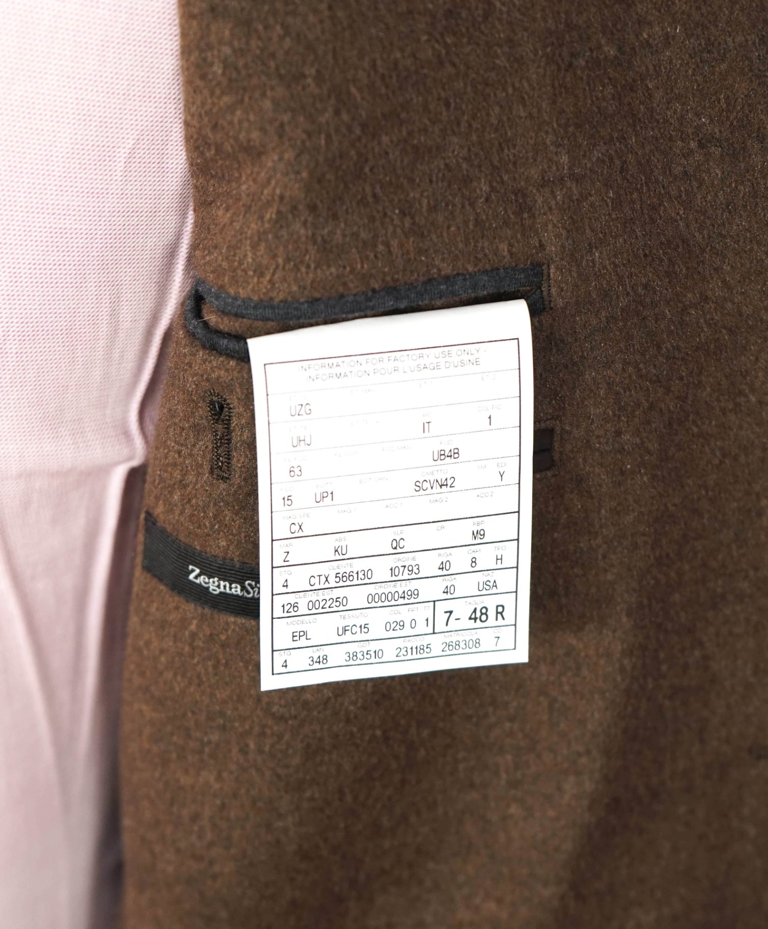 $4,895 ZEGNA - Brown 100% Silk + LAMB SUEDE Blazer - 38R