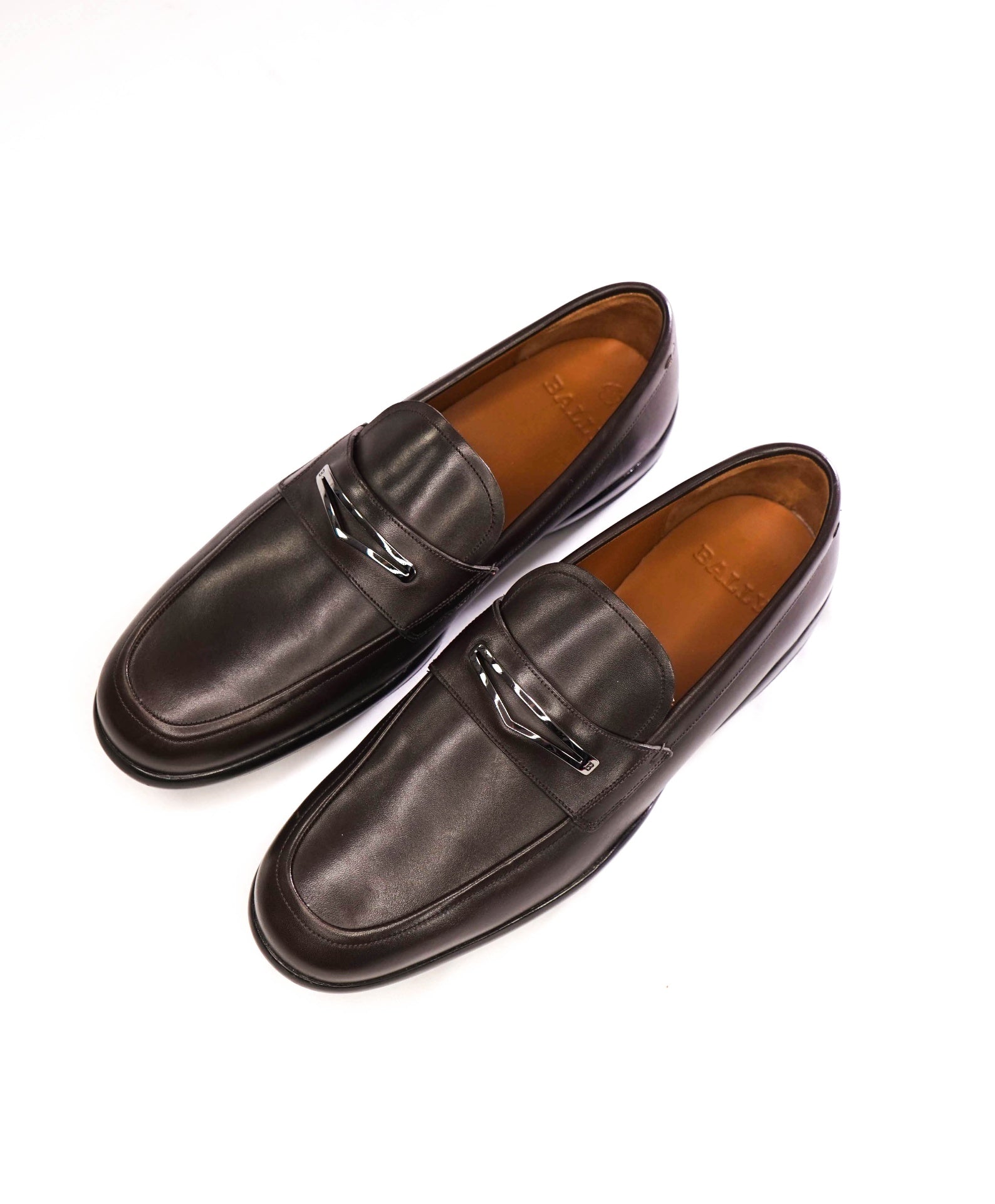 $525 BALLY - Brown Leather Loafers - US 9.5 (8.5UK)