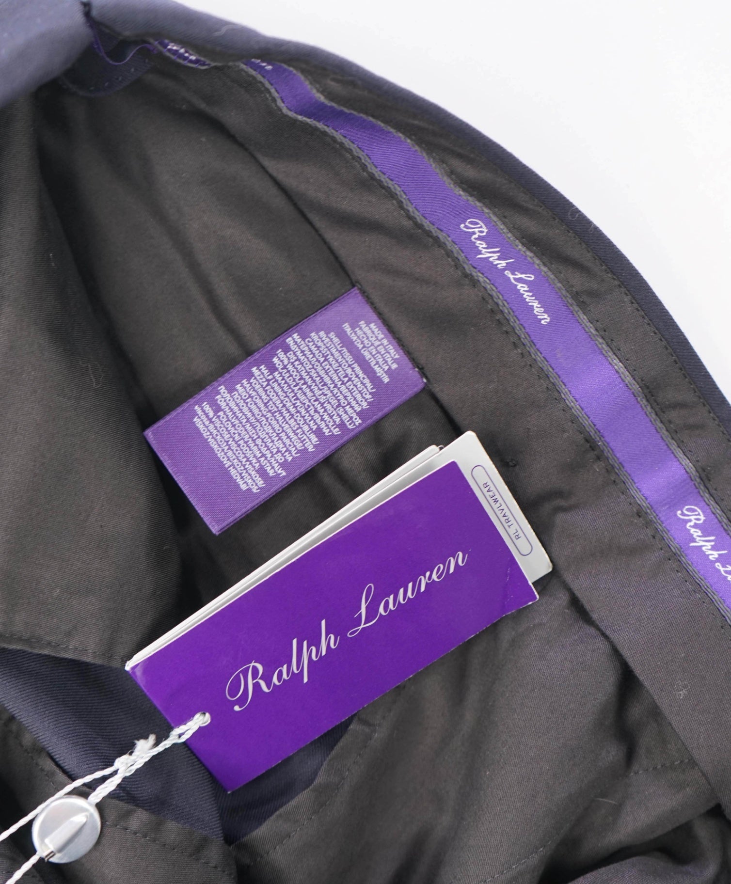 $795 RALPH LAUREN PURPLE LABEL - Navy Wool *SIDE TABS* Pants - 29W