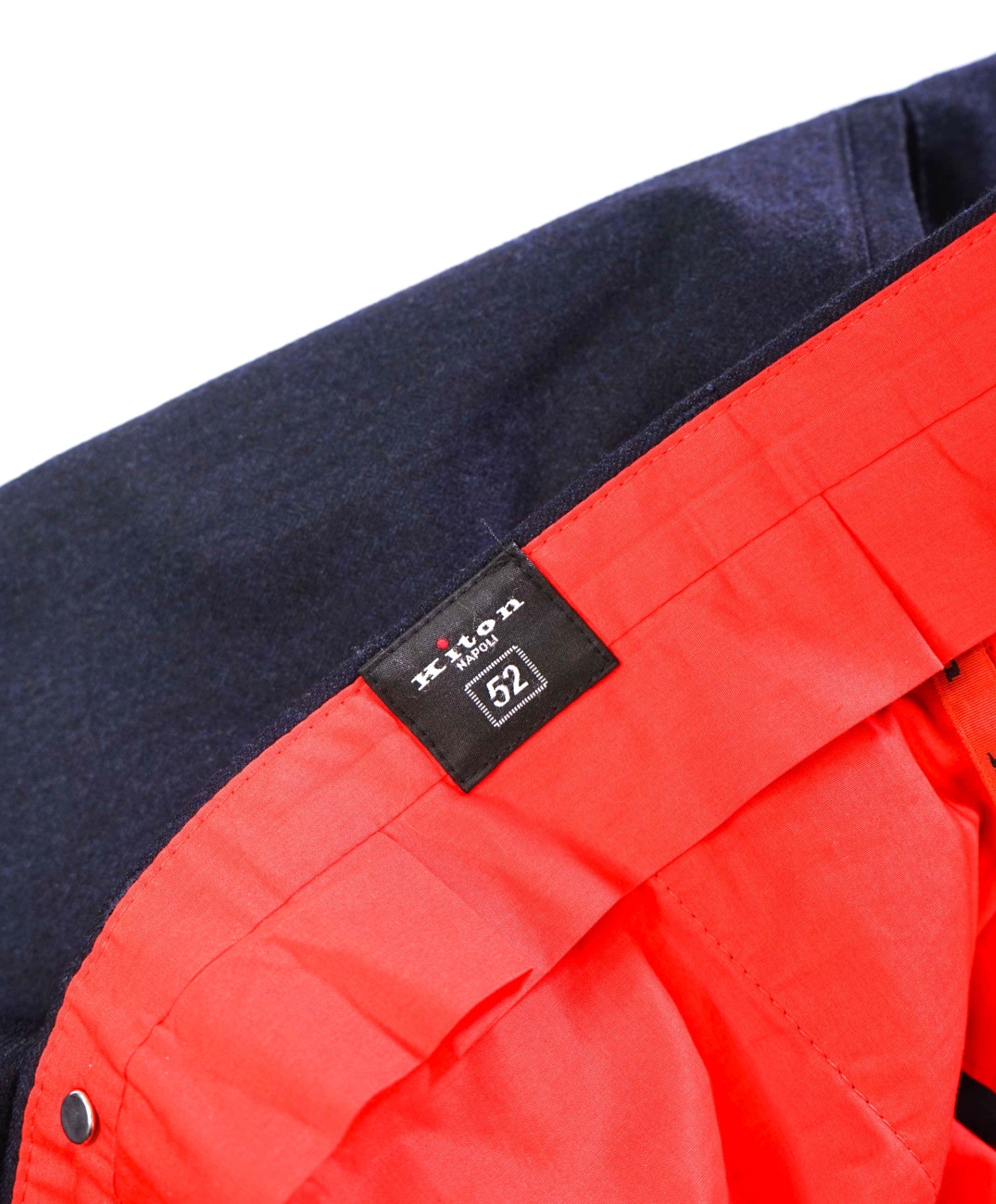 $1,795 KITON - Navy Tonal Wool/Cashmere 5-Pocket Pants - 35W (52EU)