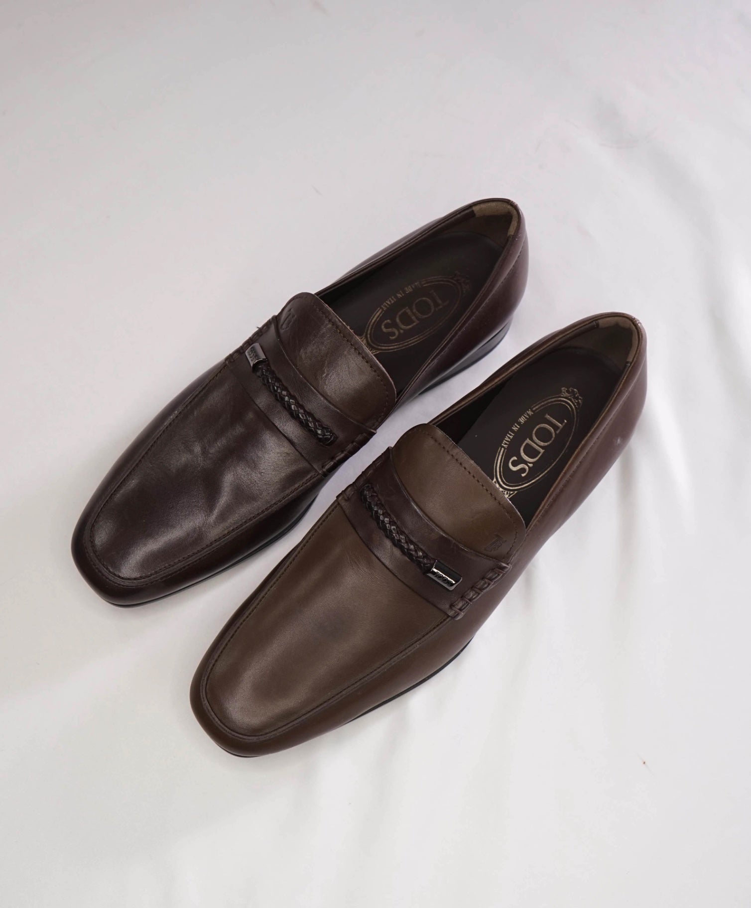 $750 TOD'S - *DISPLAY* Brown Leather Loafers - US 8 (7UK)