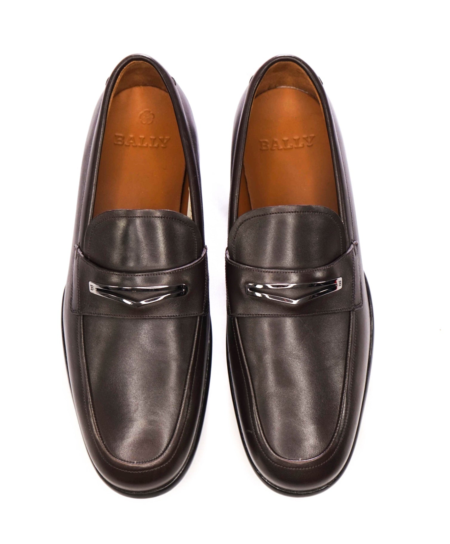 $525 BALLY - Brown Leather Loafers - US 9.5 (8.5UK)