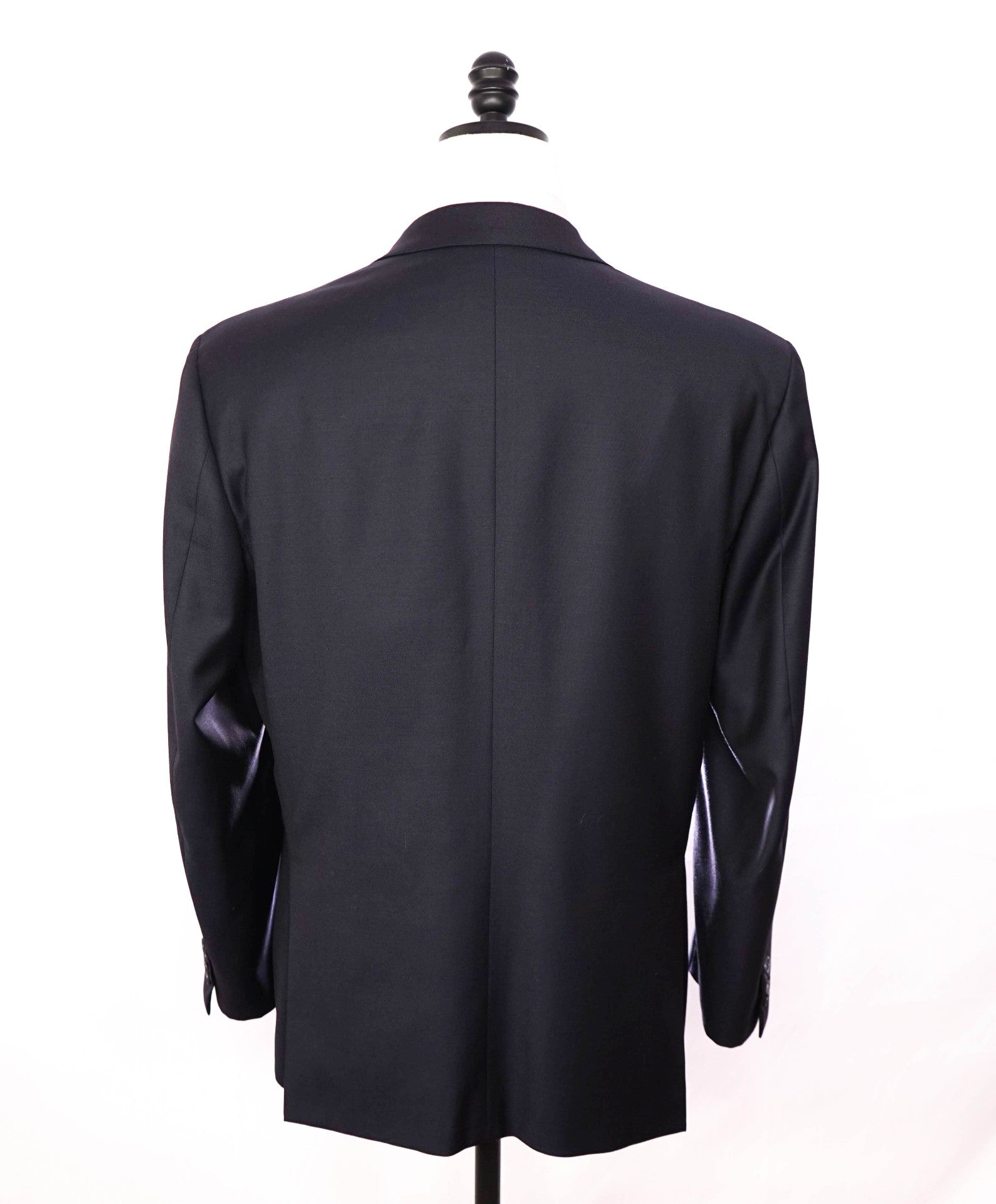 $6,900 BRIONI - Solid Navy Blue Wool Blazer - 44R
