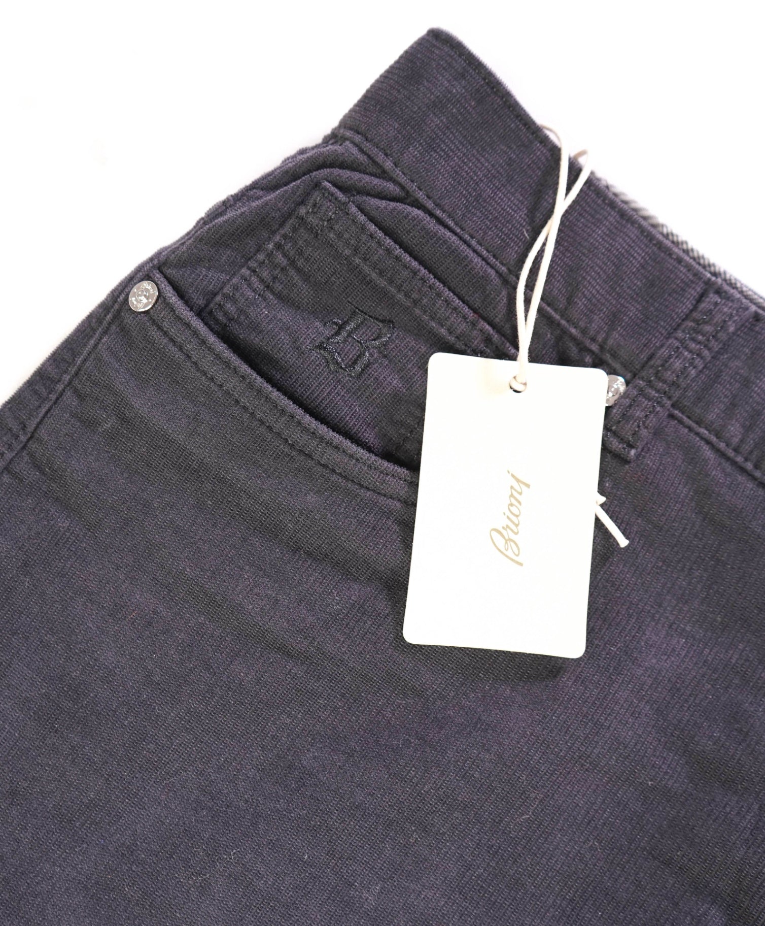 $700 BRIONI - Gray Corduroy 5-Pocket Casual Pants - 38W