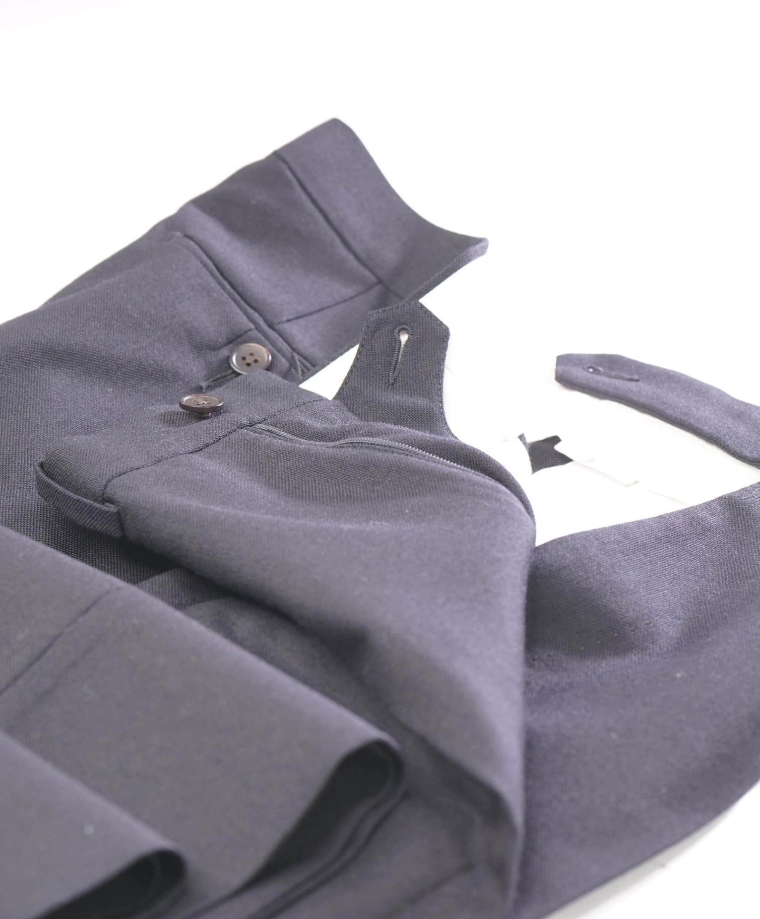 $209 SUITSUPPLY - Textured Navy Black Wool Pants - 36W