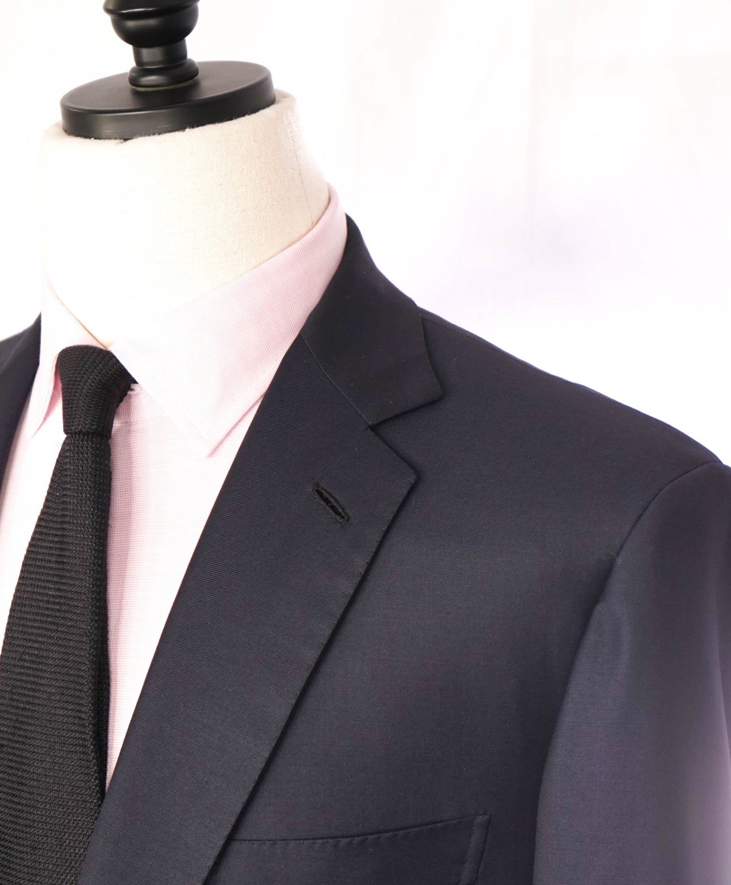 $6,900 BRIONI - Solid Navy Blue Wool Blazer - 44R