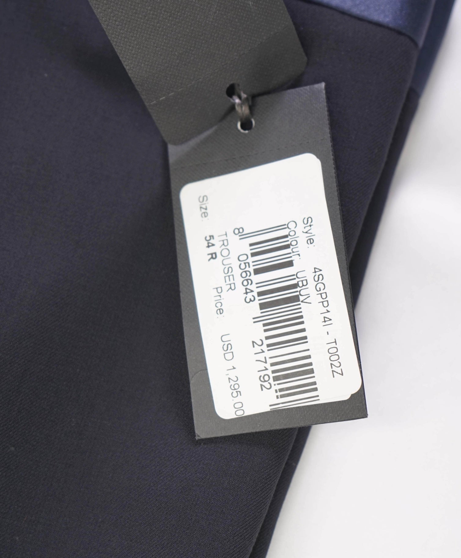 $1,295 GIORGIO ARMANI - Navy Blue Wool Tuxedo Pants - 38W